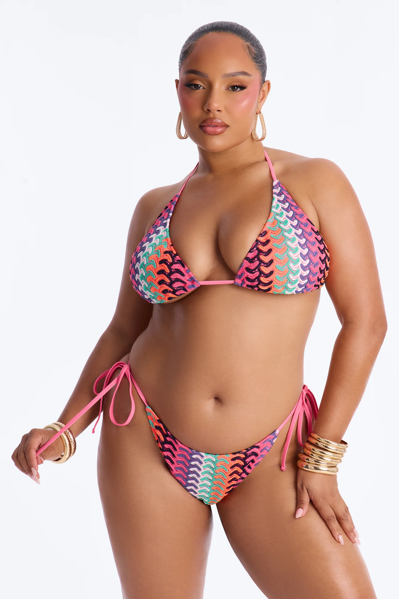 Alicia 4pc Bikini And Coverup Set - Multi Color - Image 7