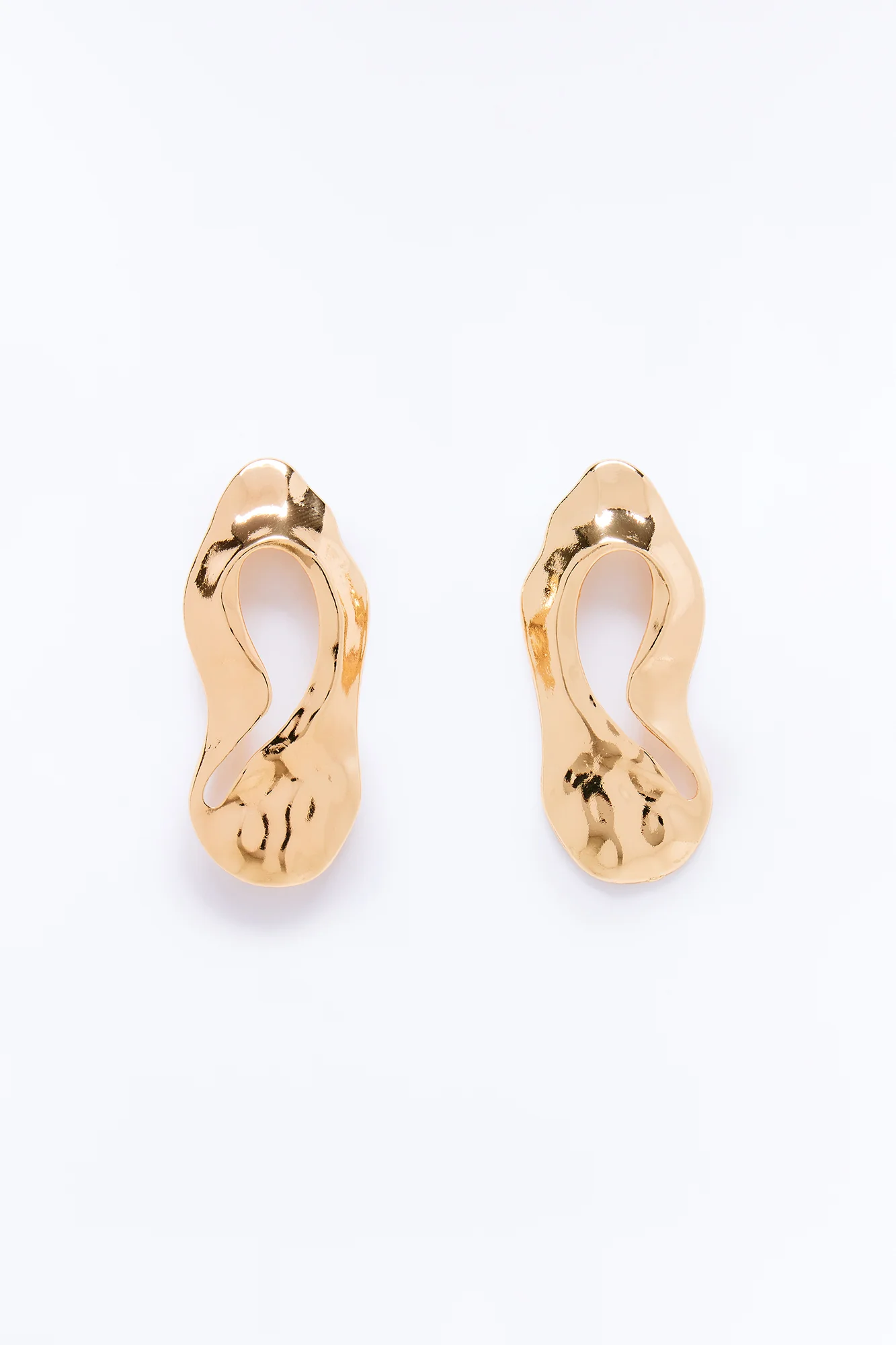 Alina Abstract Drop Earrings - Gold - Image 3