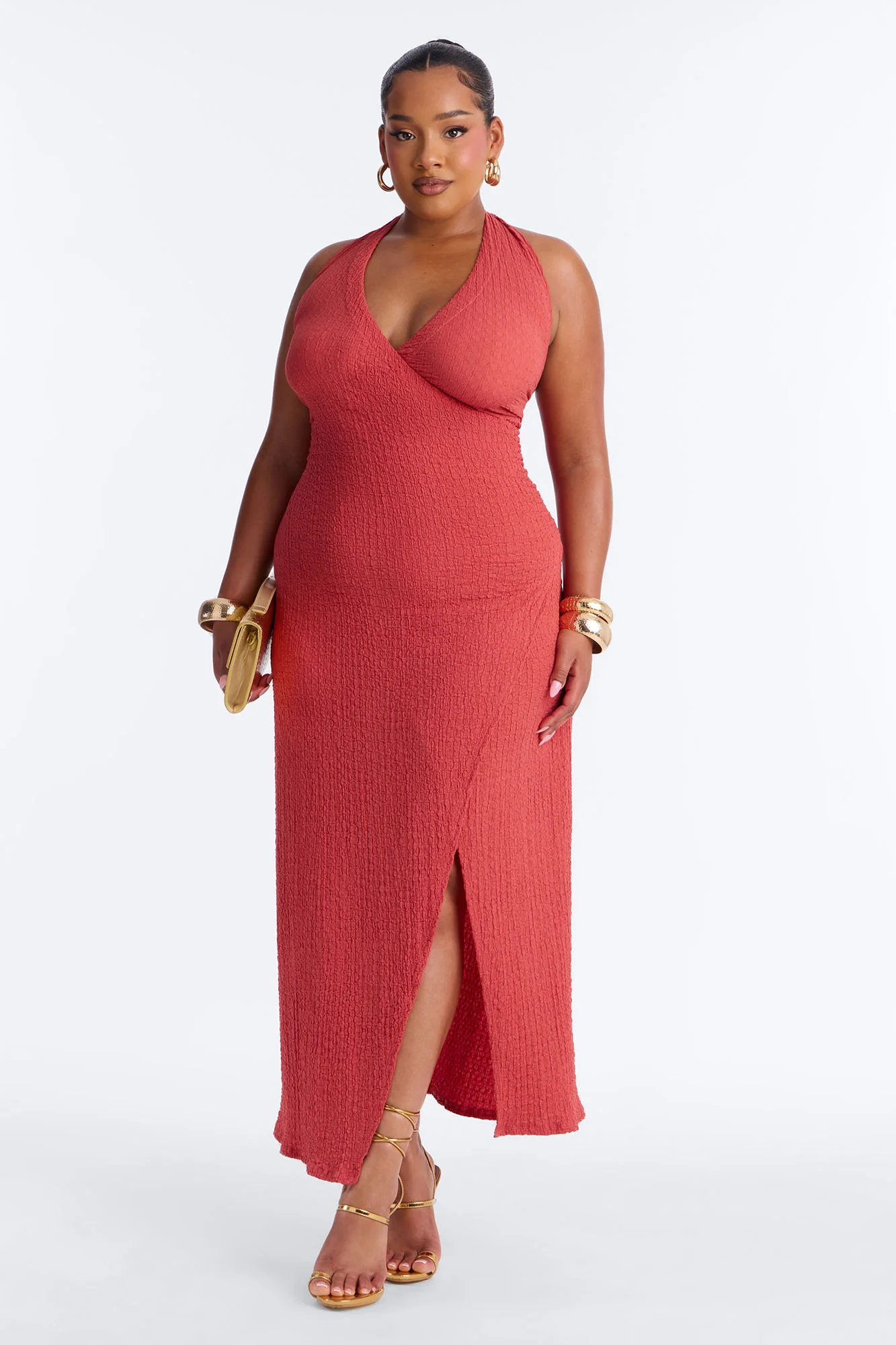 Alinna Halter Maxi Dress - Marsala - Image 5