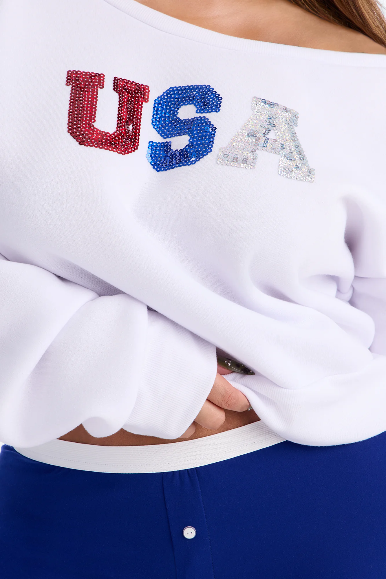 All About The USA PJ Short Set - White/combo - Image 5
