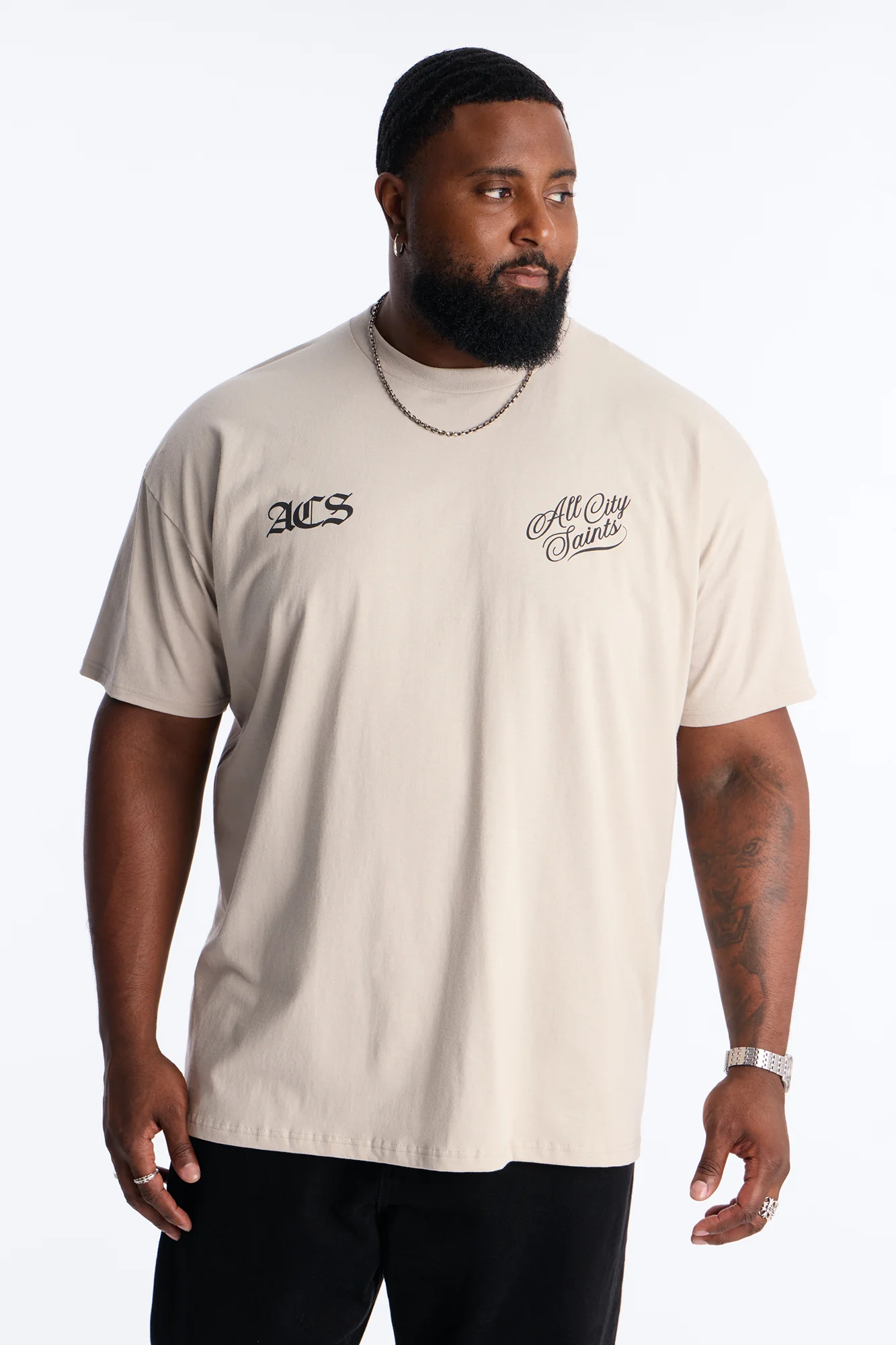 All City Saints Oversized Short Sleeve Tee - Grey