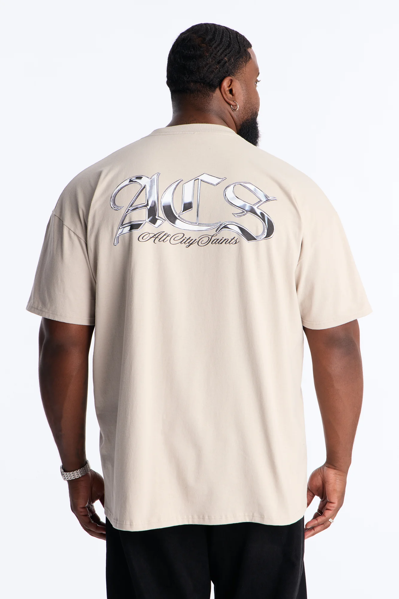 All City Saints Oversized Short Sleeve Tee - Grey - Image 4