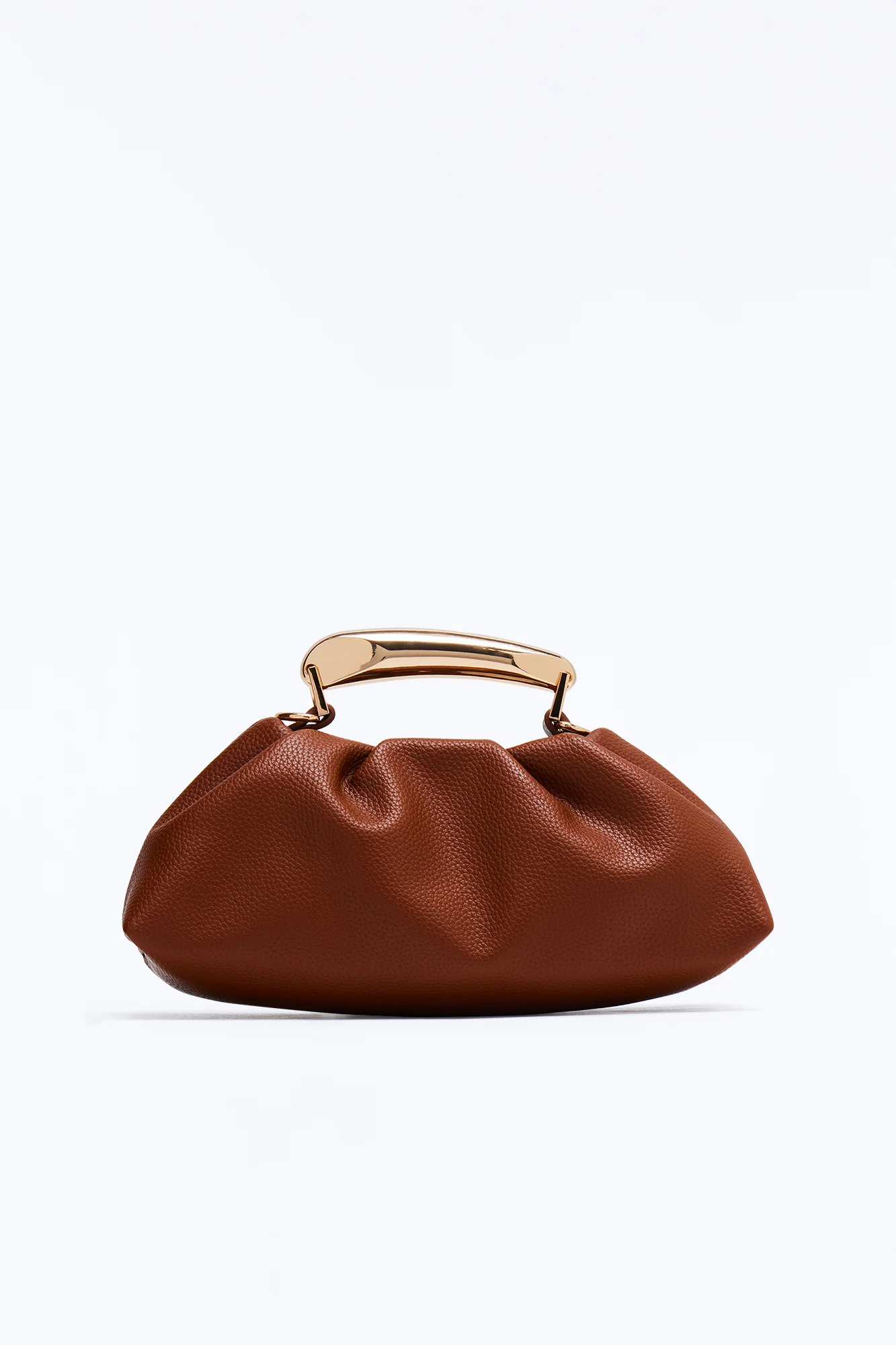 All Eyes On Faux Leather Satchel Bag - Brown - Image 3