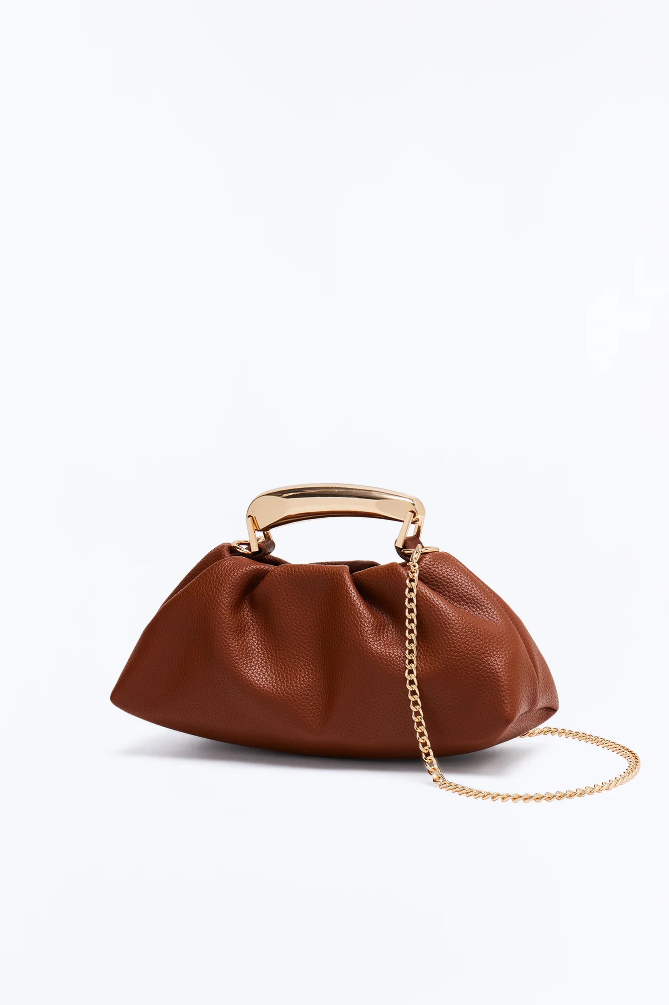 All Eyes On Faux Leather Satchel Bag - Brown - Image 4