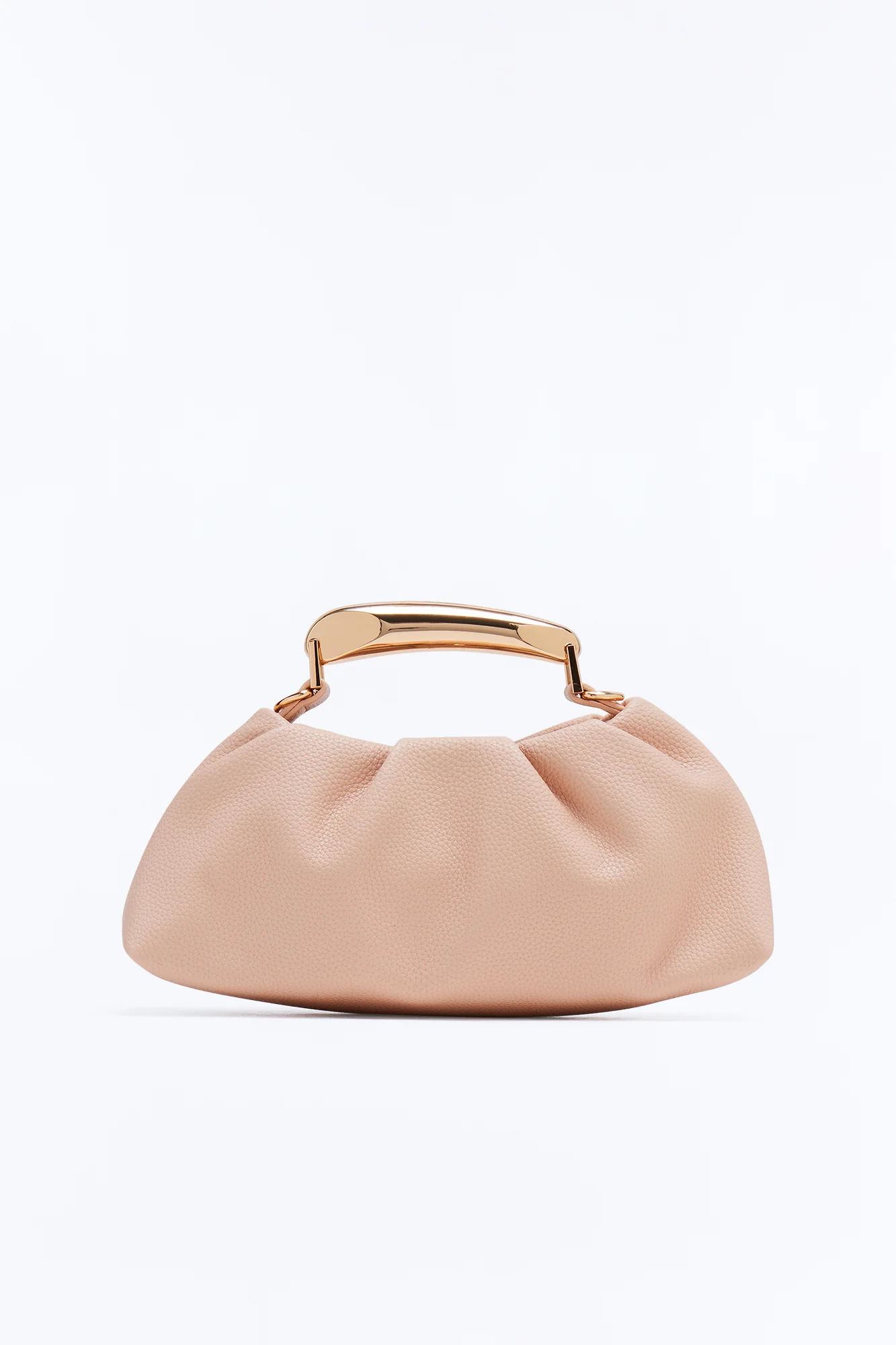 All Eyes On Faux Leather Satchel Bag - Nude - Image 3