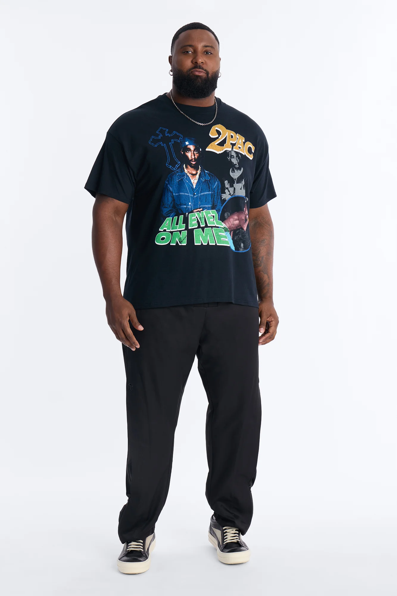 All Eyez On Me 2Pac Graphic Short Sleeve Tee - Black - Image 6
