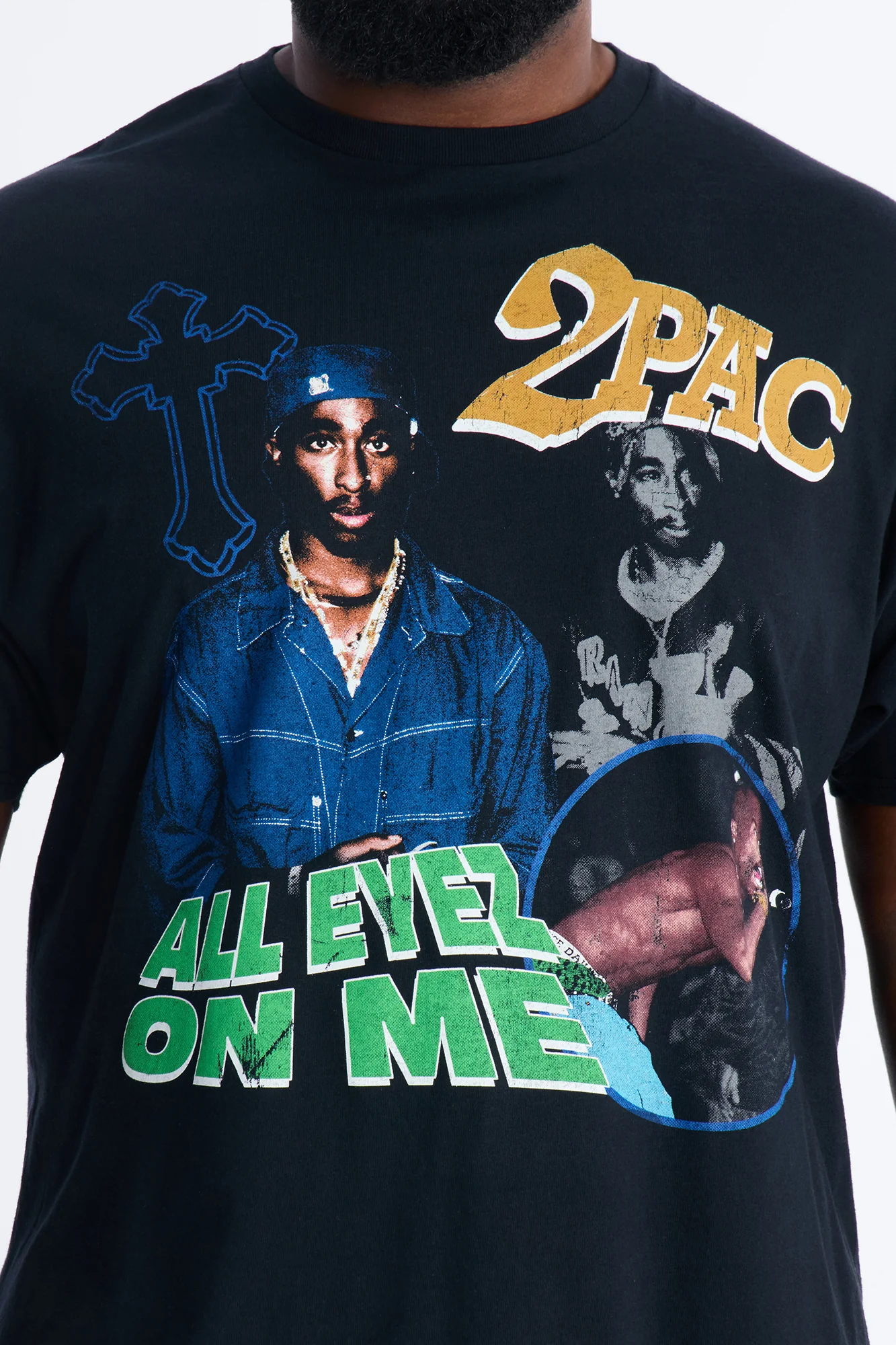 All Eyez On Me 2Pac Graphic Short Sleeve Tee - Black - Image 7