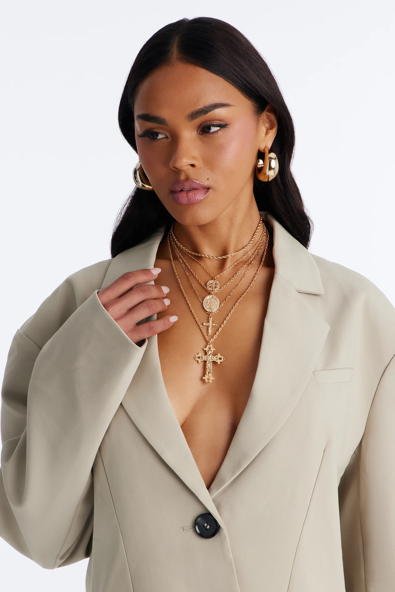 All I See Layered Necklace - Gold - Image 2