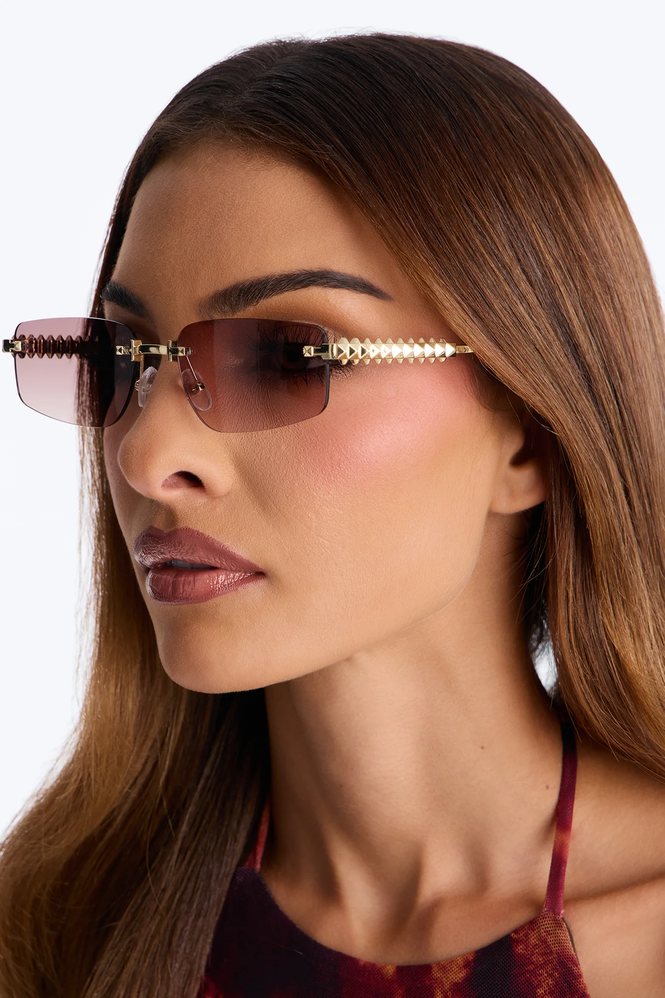 All Lore Square Sunglasses - Gold/Brown - Image 2