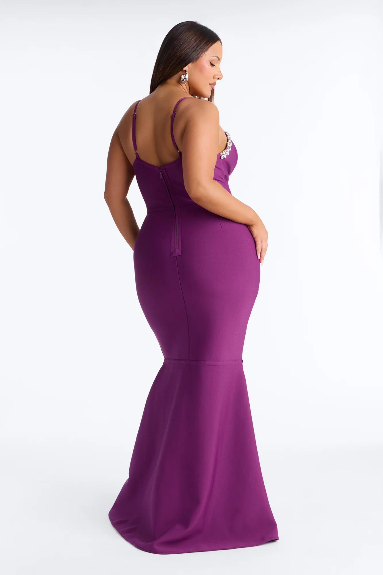 All The Stars Mermaid Bandage Gown - Purple - Image 8