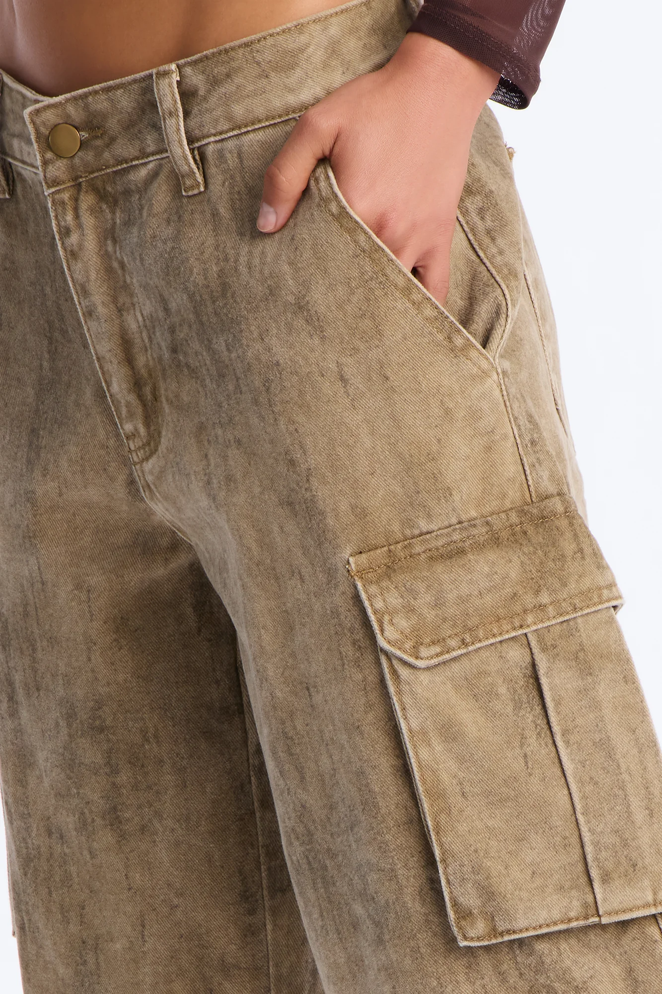All Washed Out Cargo Bermuda Short - Brown/combo - Image 3