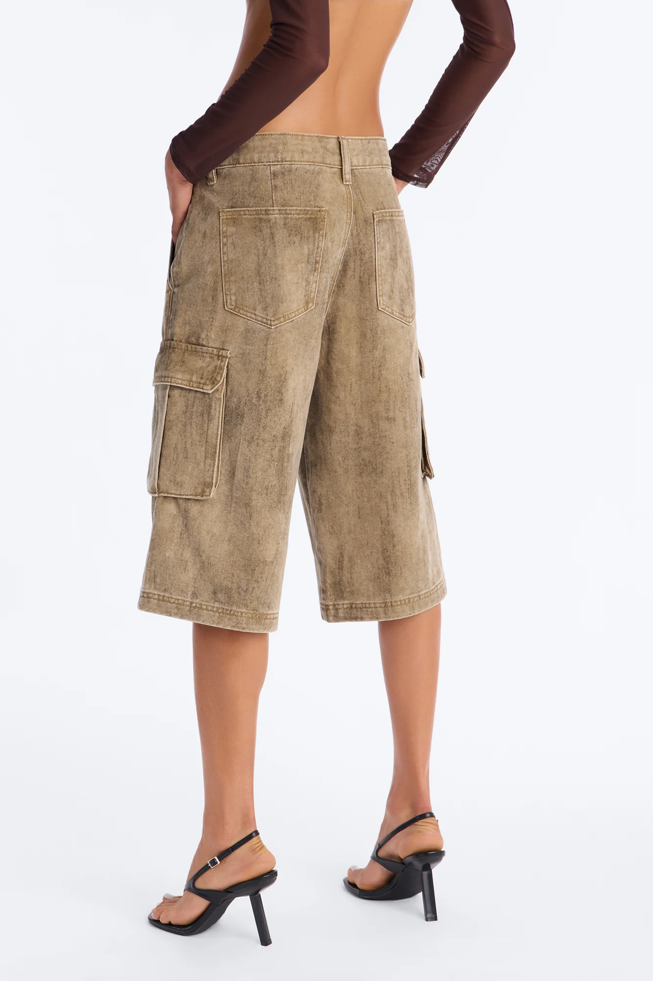 All Washed Out Cargo Bermuda Short - Brown/combo - Image 4