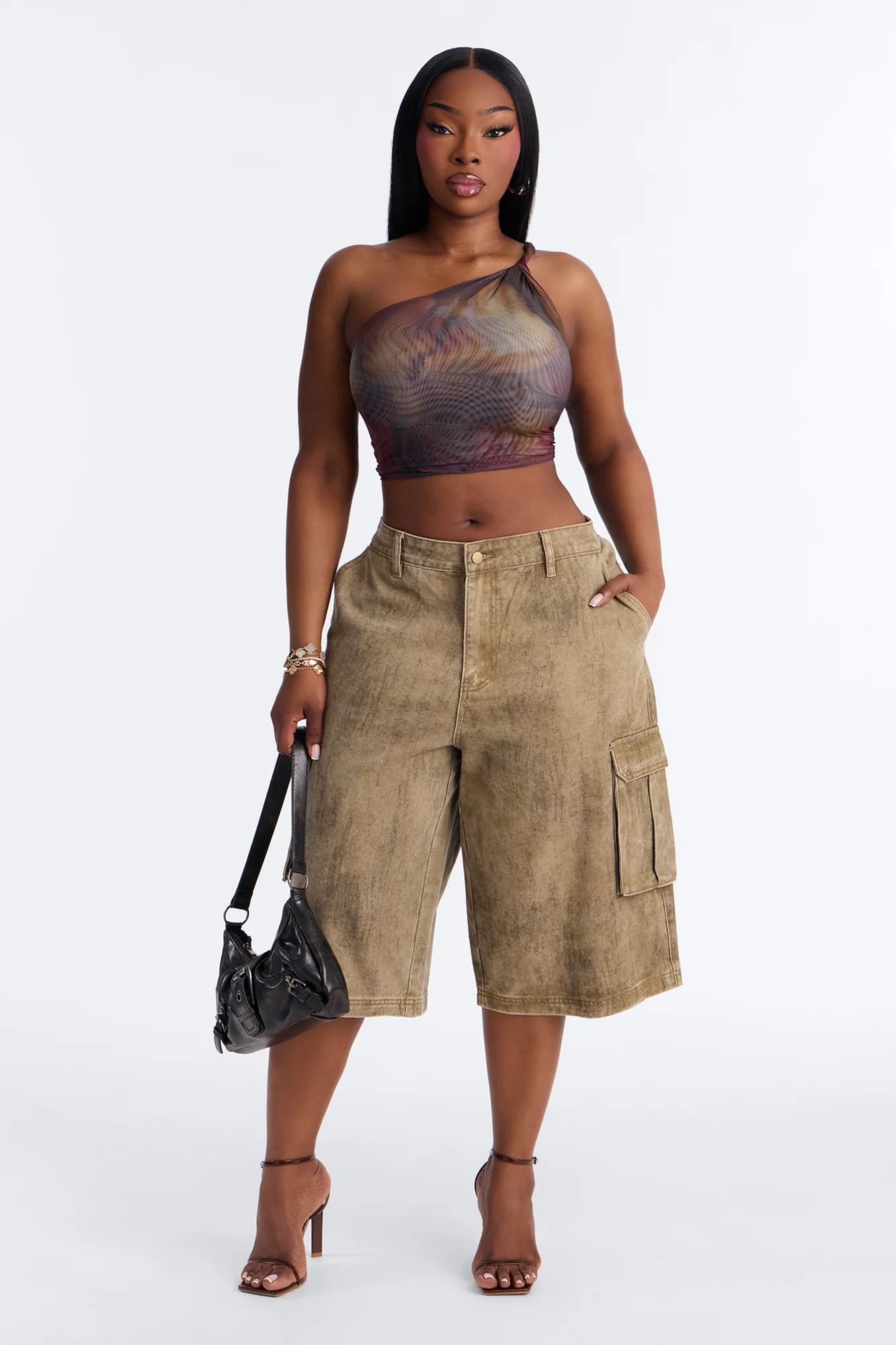 All Washed Out Cargo Bermuda Short - Brown/combo - Image 5