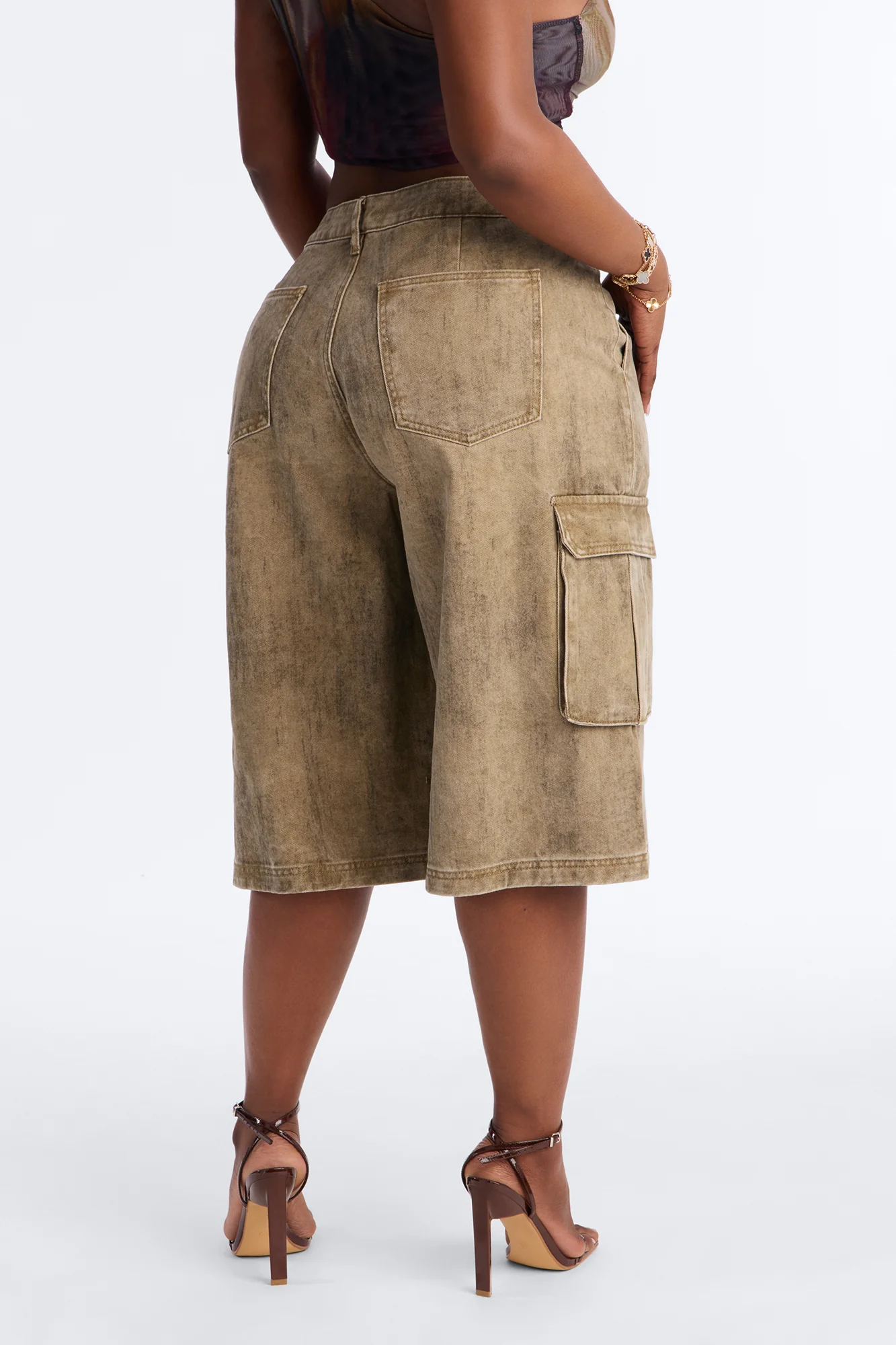 All Washed Out Cargo Bermuda Short - Brown/combo - Image 7