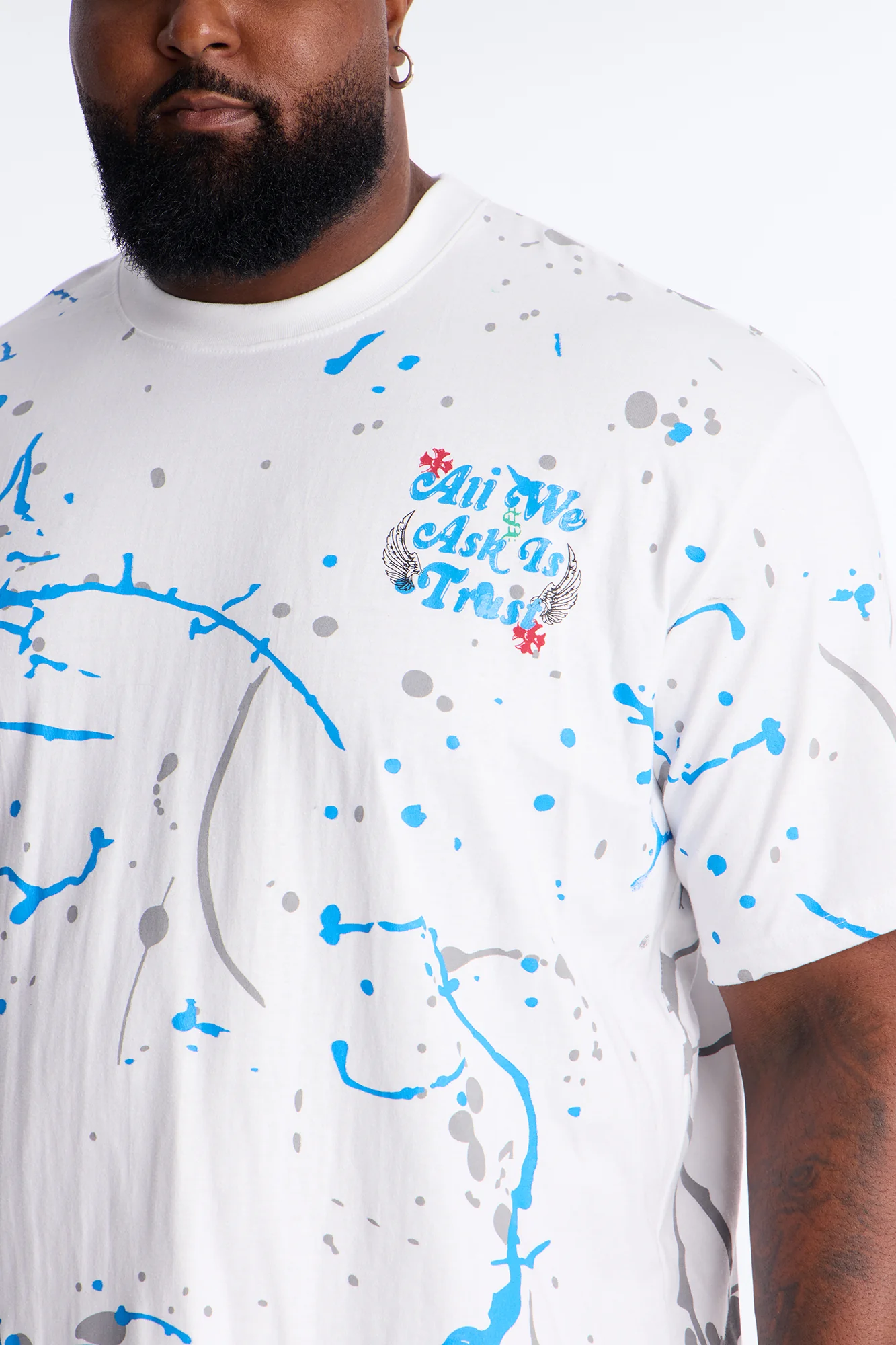 All We Trust Is Money Short Sleeve Tee - White - Image 8