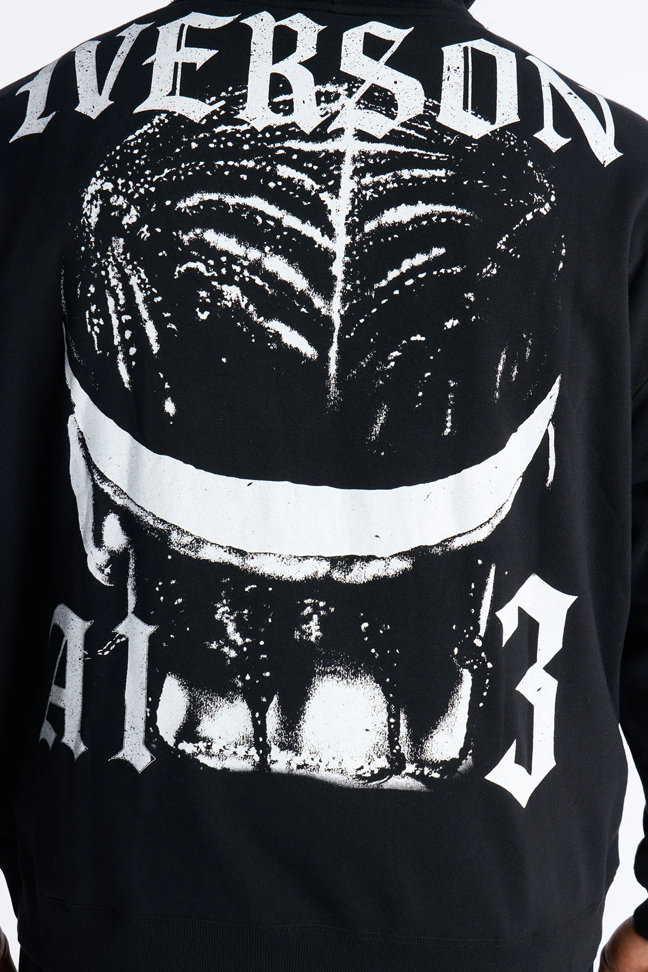 Allen Iverson MVP Embroidery Patch Oversized Hoodie - Black - Image 10