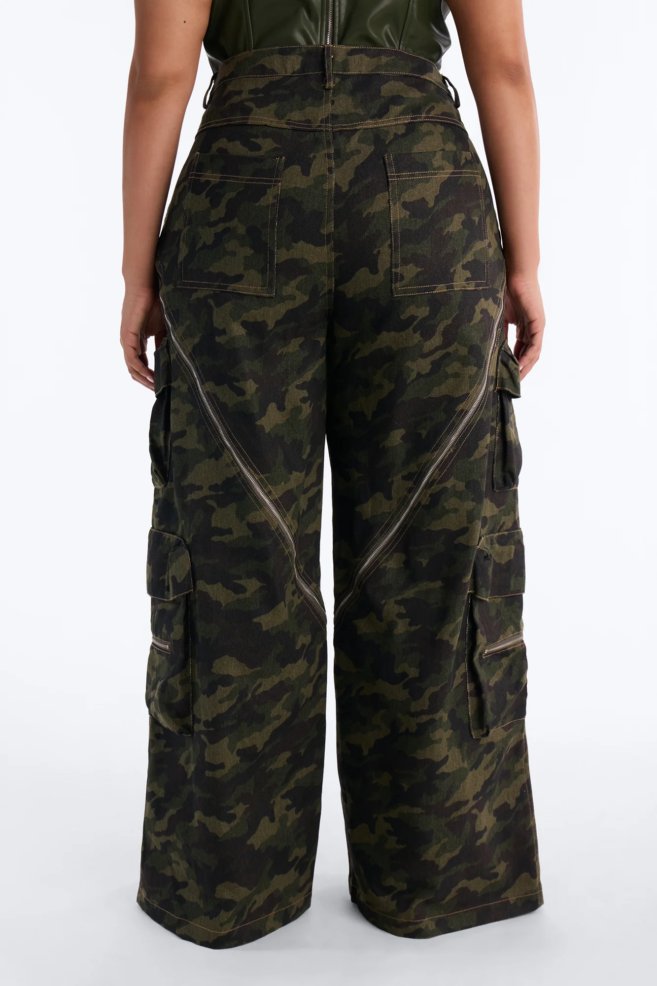 Alley Hideout High Rise Camouflage Cargo Pant 33″ - Camouflage - Image 8
