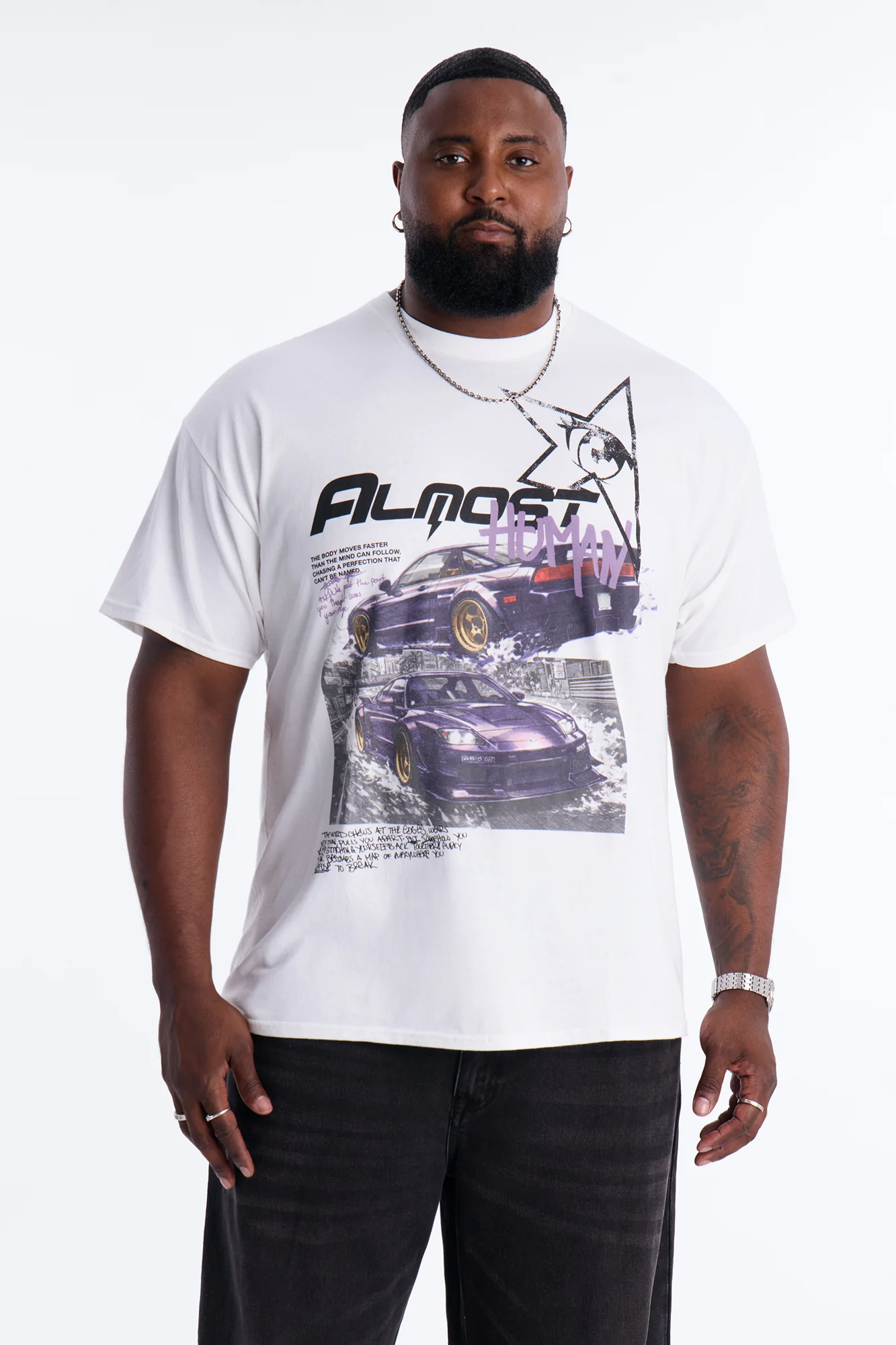 Almost Human Short Sleeve Tee - White - Image 4