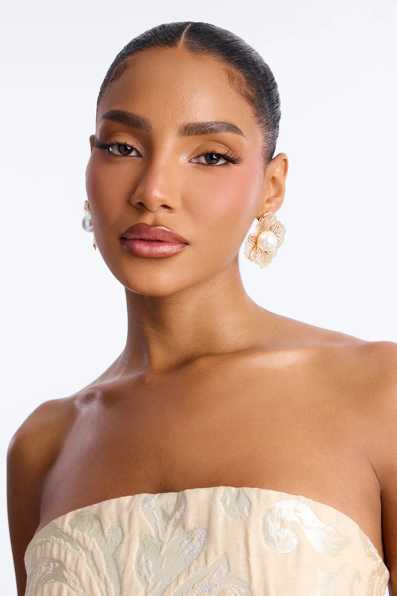Aloha Forever Floral Earrings - Gold - Image 2