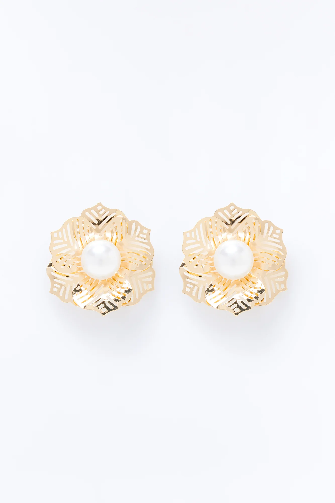 Aloha Forever Floral Earrings - Gold - Image 3
