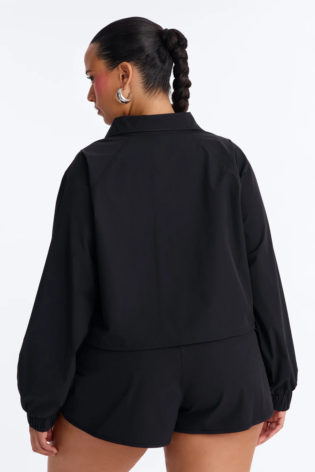 Alora Windbreaker Lounge Quarter Zip - Black - Image 7