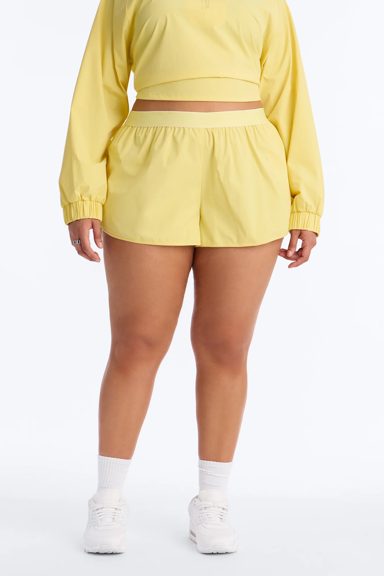 Alora Windbreaker Lounge Short - Yellow - Image 7