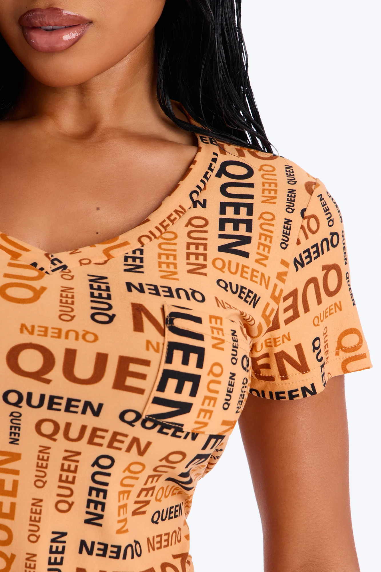 Always A Queen PJ Sleep Shirt - Brown/combo - Image 2