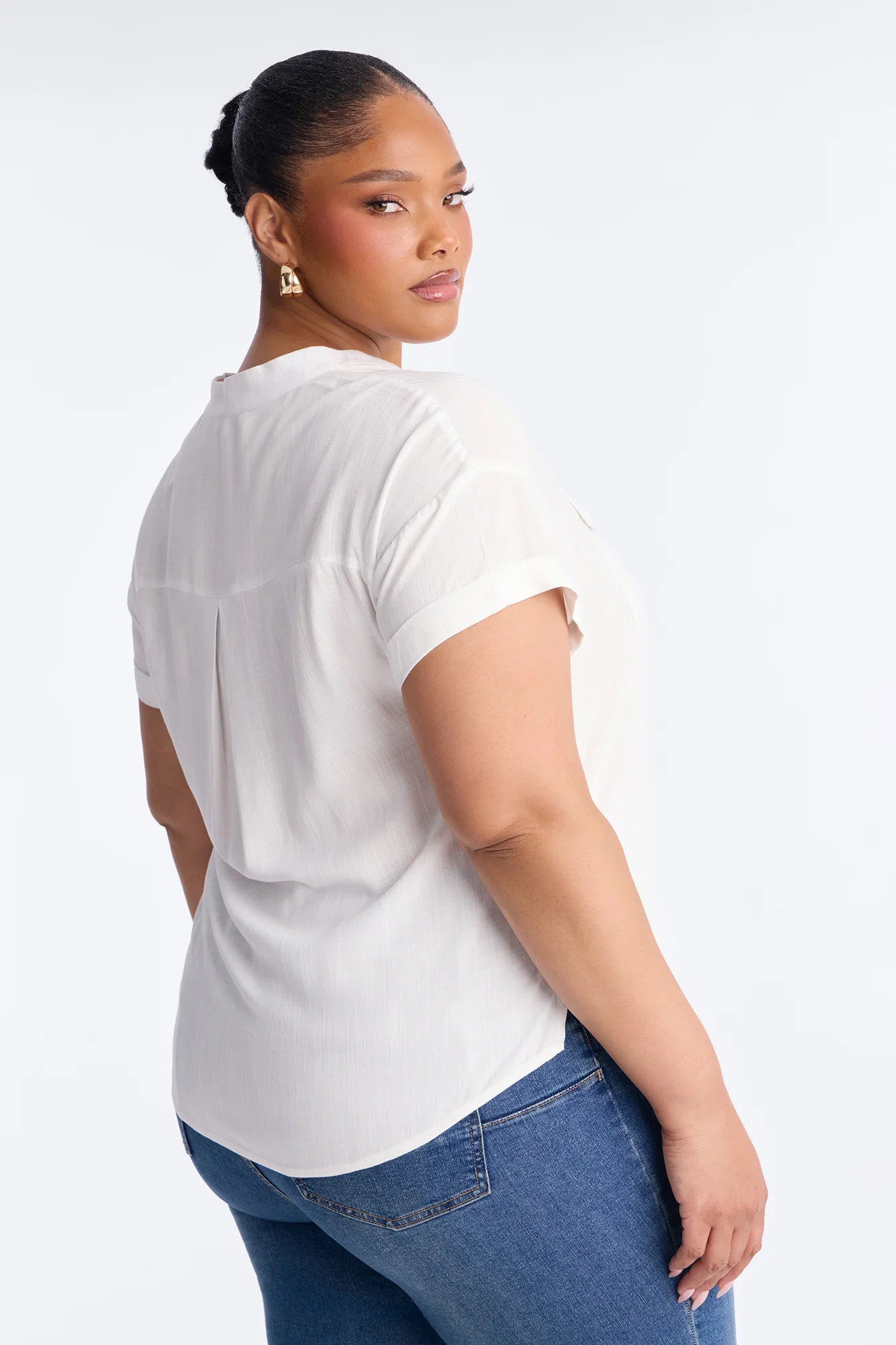 Always Carried Away Linen Top - Off White - Image 8