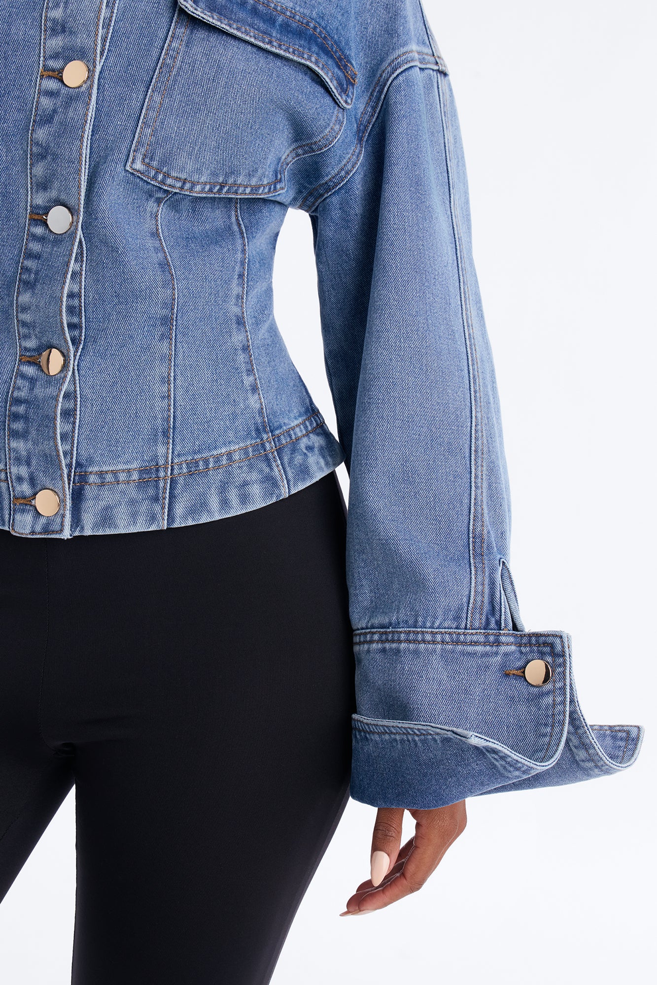 Always In Season Denim Shirt - Light Wash - Image 3
