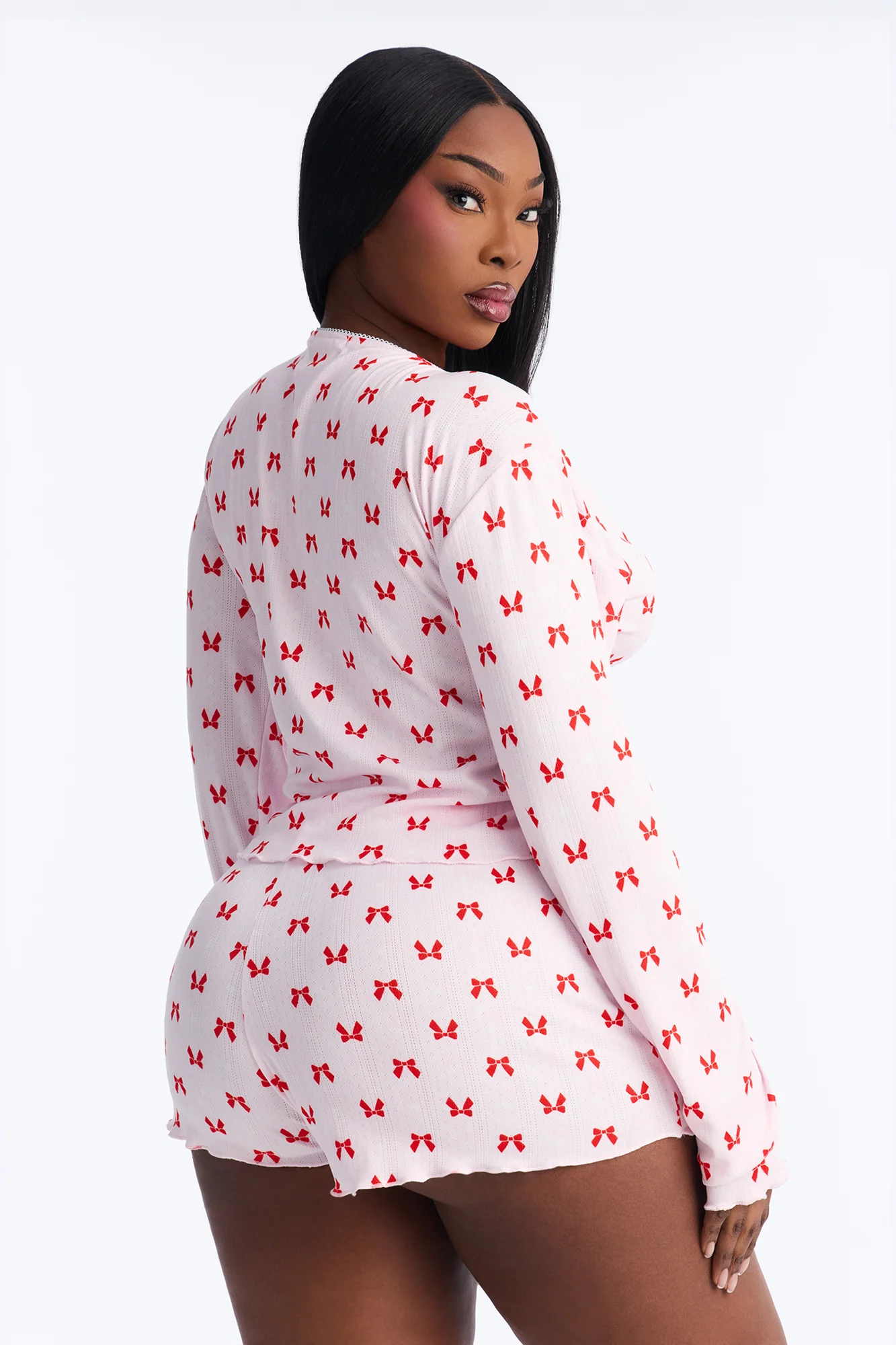 Always Lovely Pointelle PJ Short Set - Pink/combo - Image 6