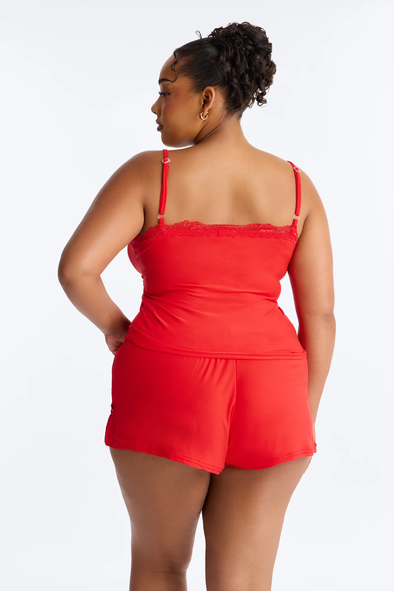 Always On My Mind PJ Short Set - Red - Image 6