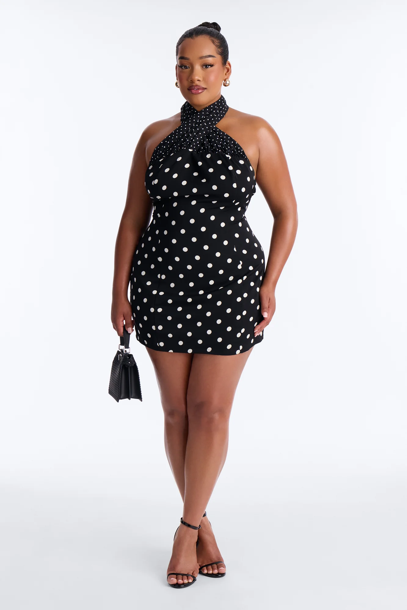 Always On Polka Dot Mini Dress - Black/White - Image 5