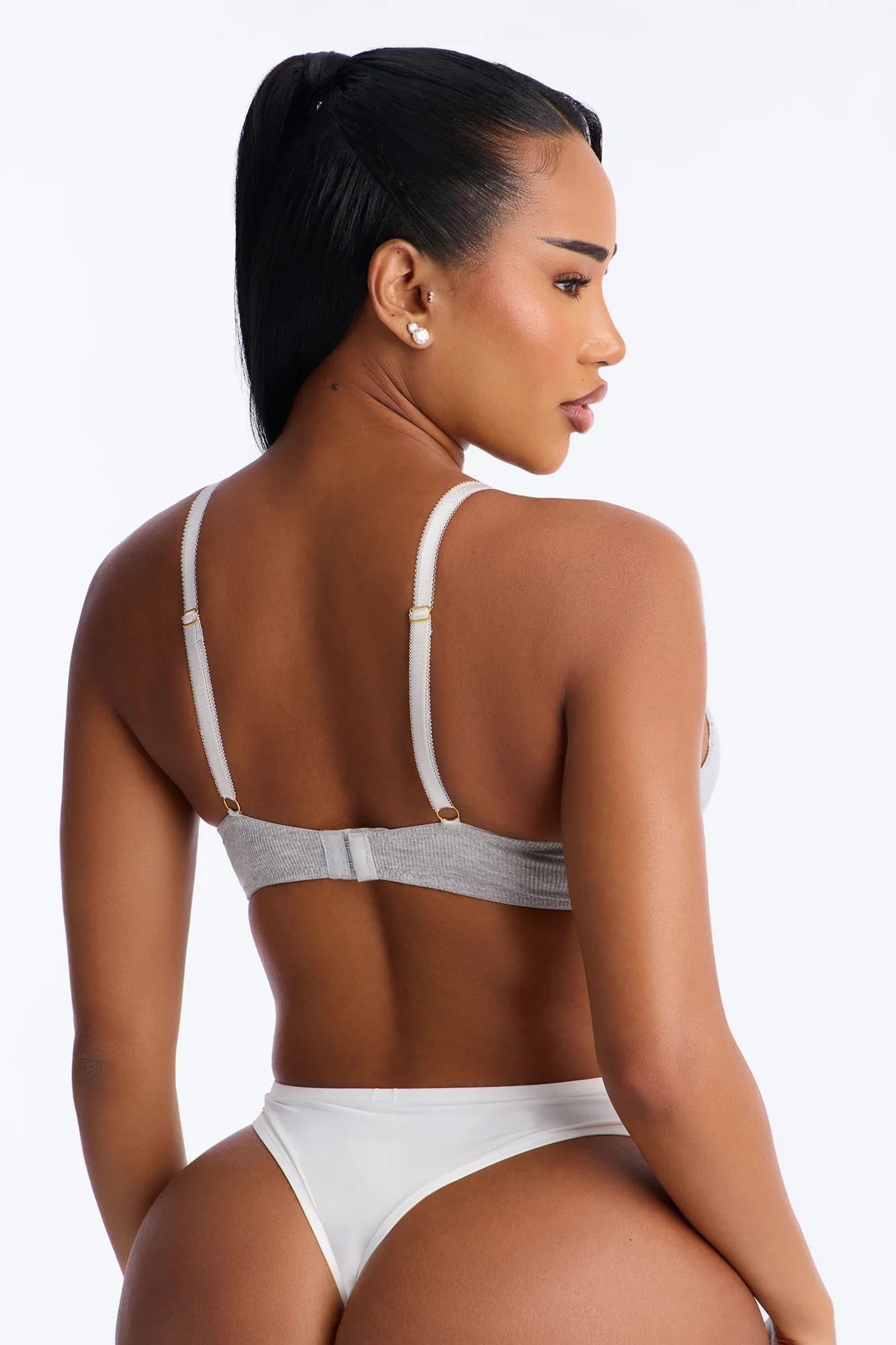 Always Ribbed Underwire T-Shirt Bra - Heather Grey - Image 3