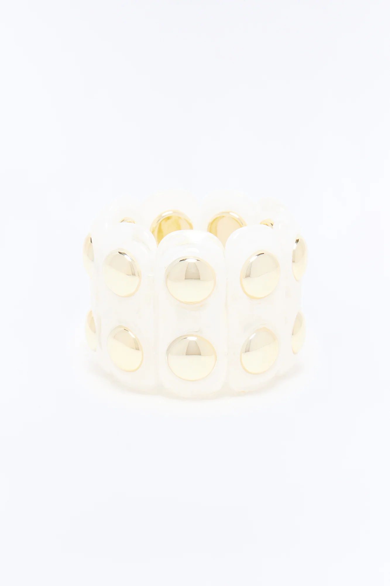 Always Right Studded Acrylic Stretch Bracelet - White/combo - Image 2