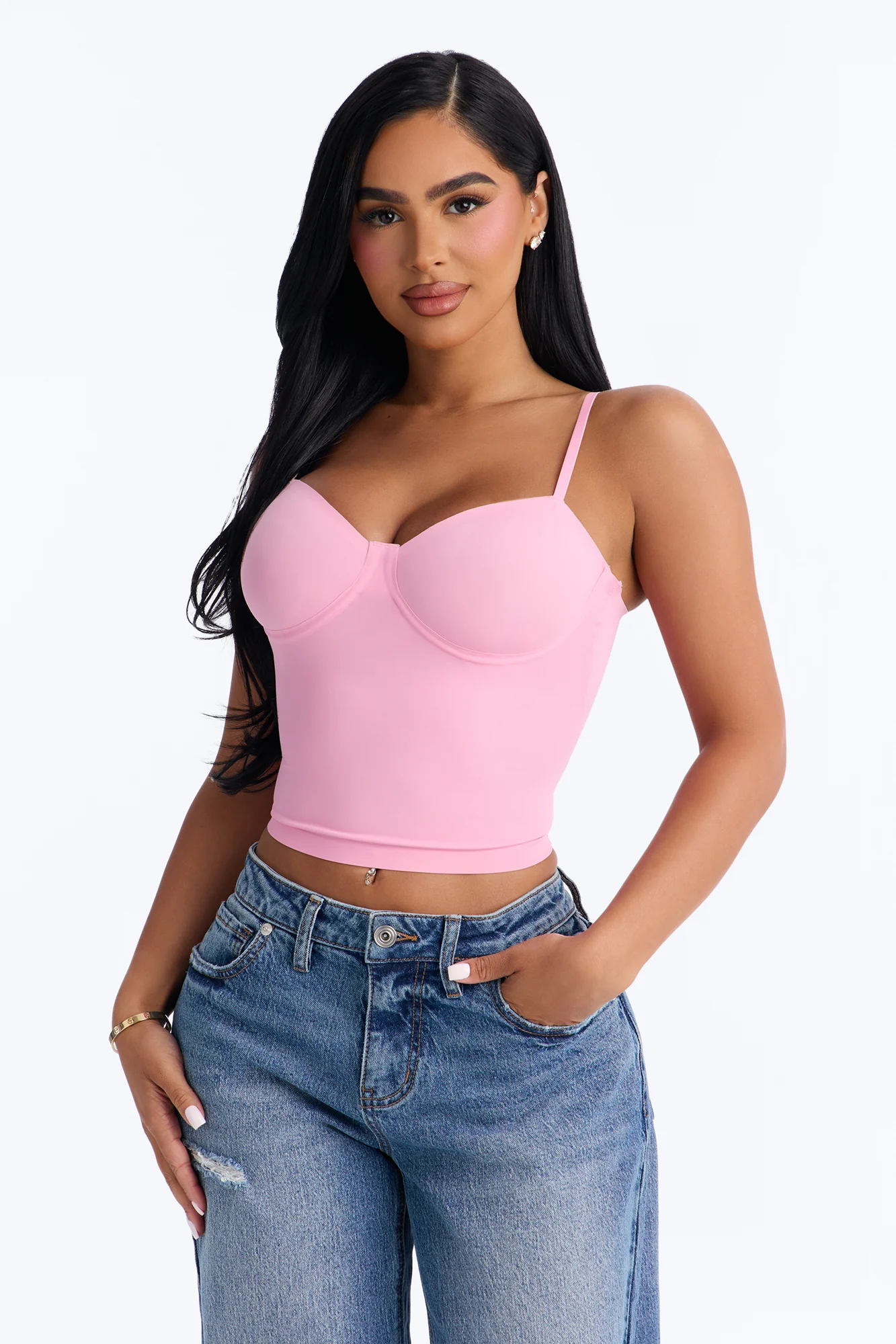 Amara Seamless Shapewear Top - Pink