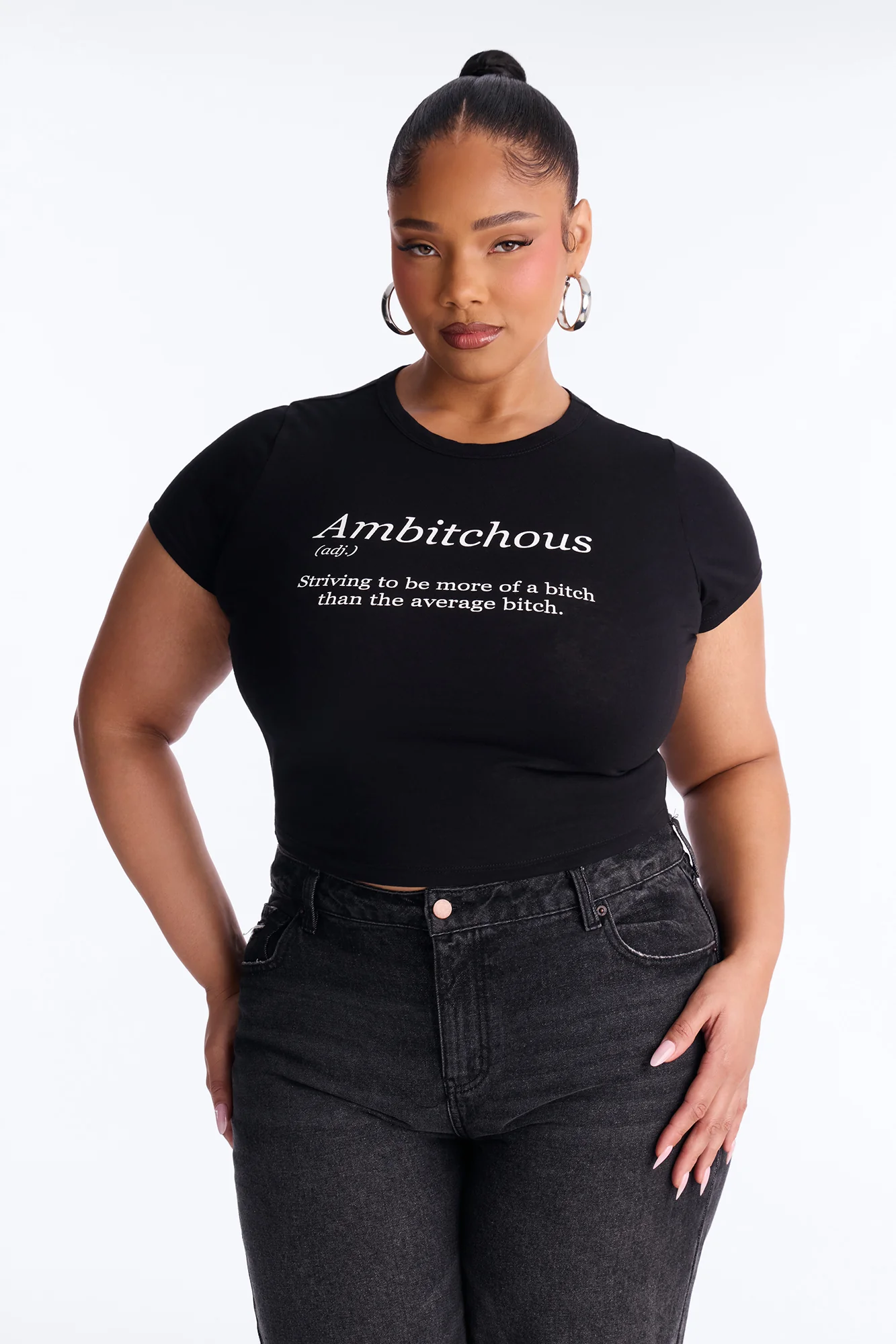 Ambitchous Baby Tee - Black - Image 5