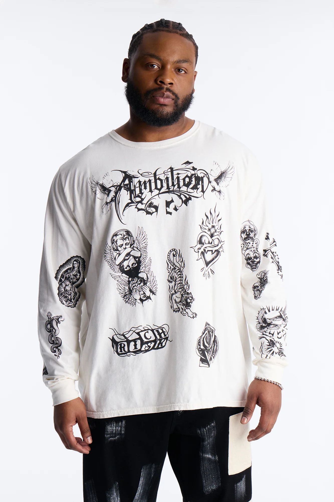 Ambition Oversized Long Sleeve Tee - Natural - Image 5