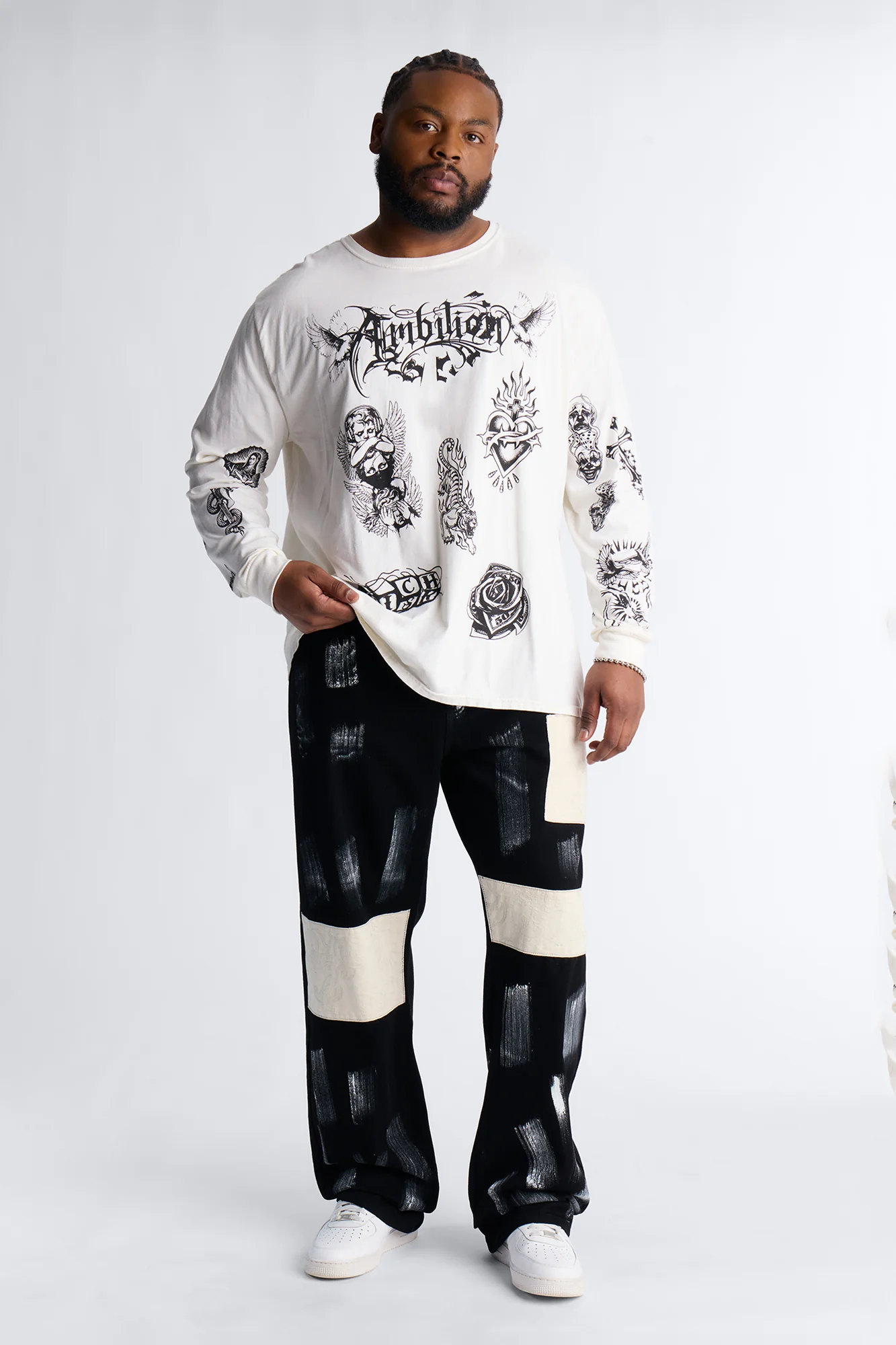 Ambition Oversized Long Sleeve Tee - Natural - Image 6