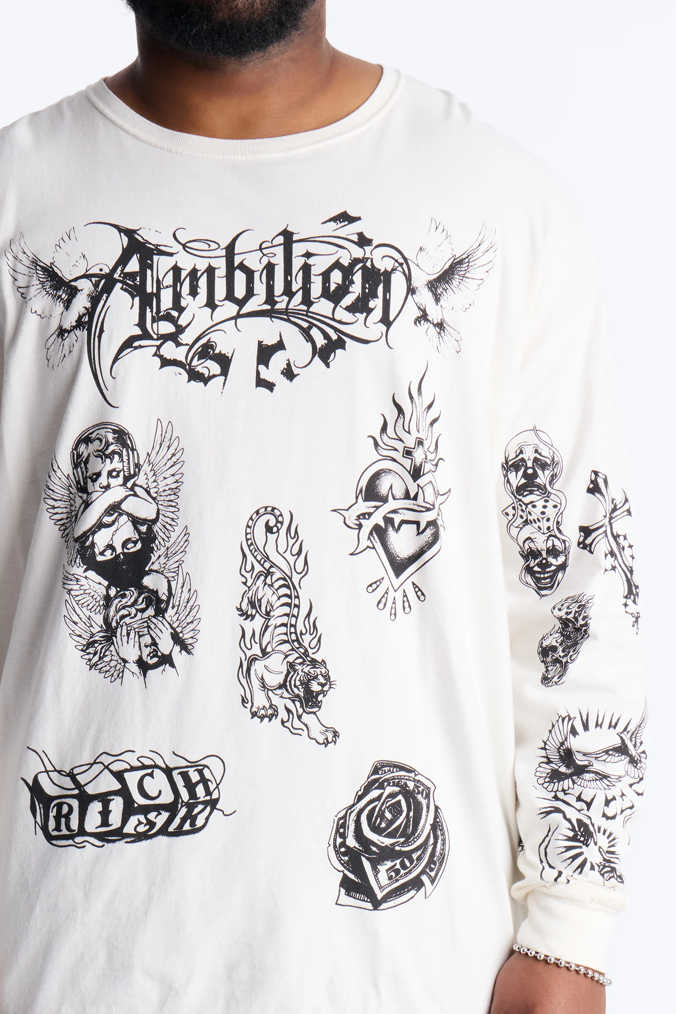 Ambition Oversized Long Sleeve Tee - Natural - Image 7