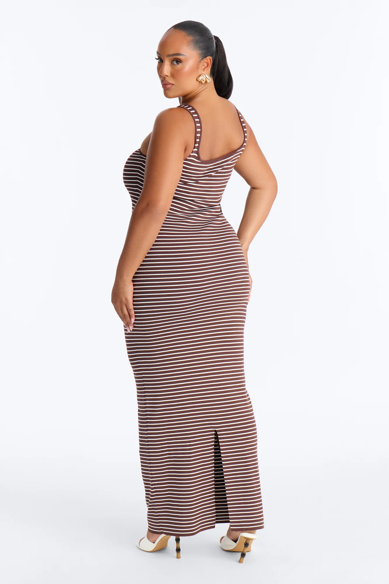 Amelia Striped Maxi Dress - Brown/combo - Image 8