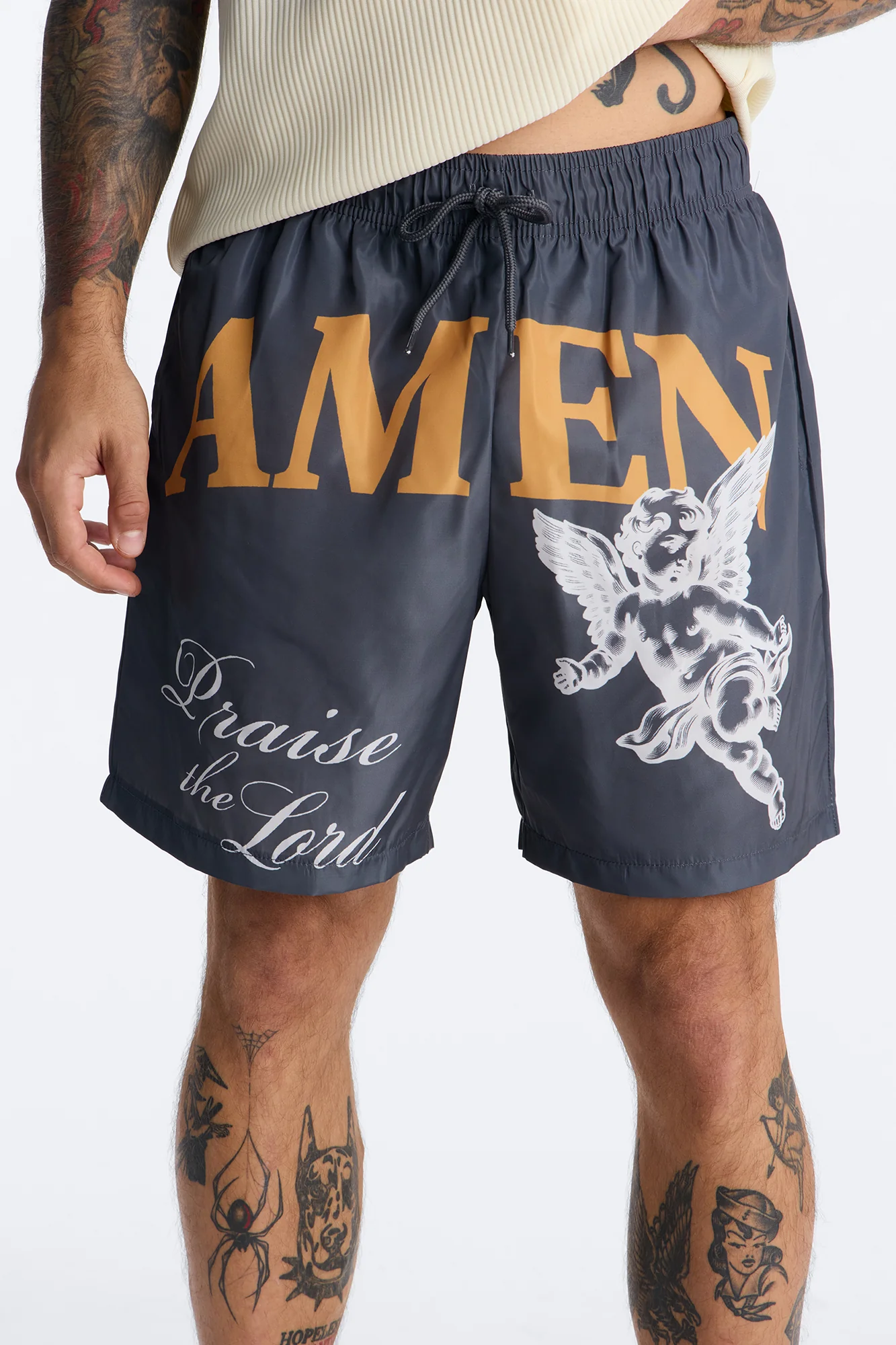 Amen Drift Swim Trunk 7″ - Grey