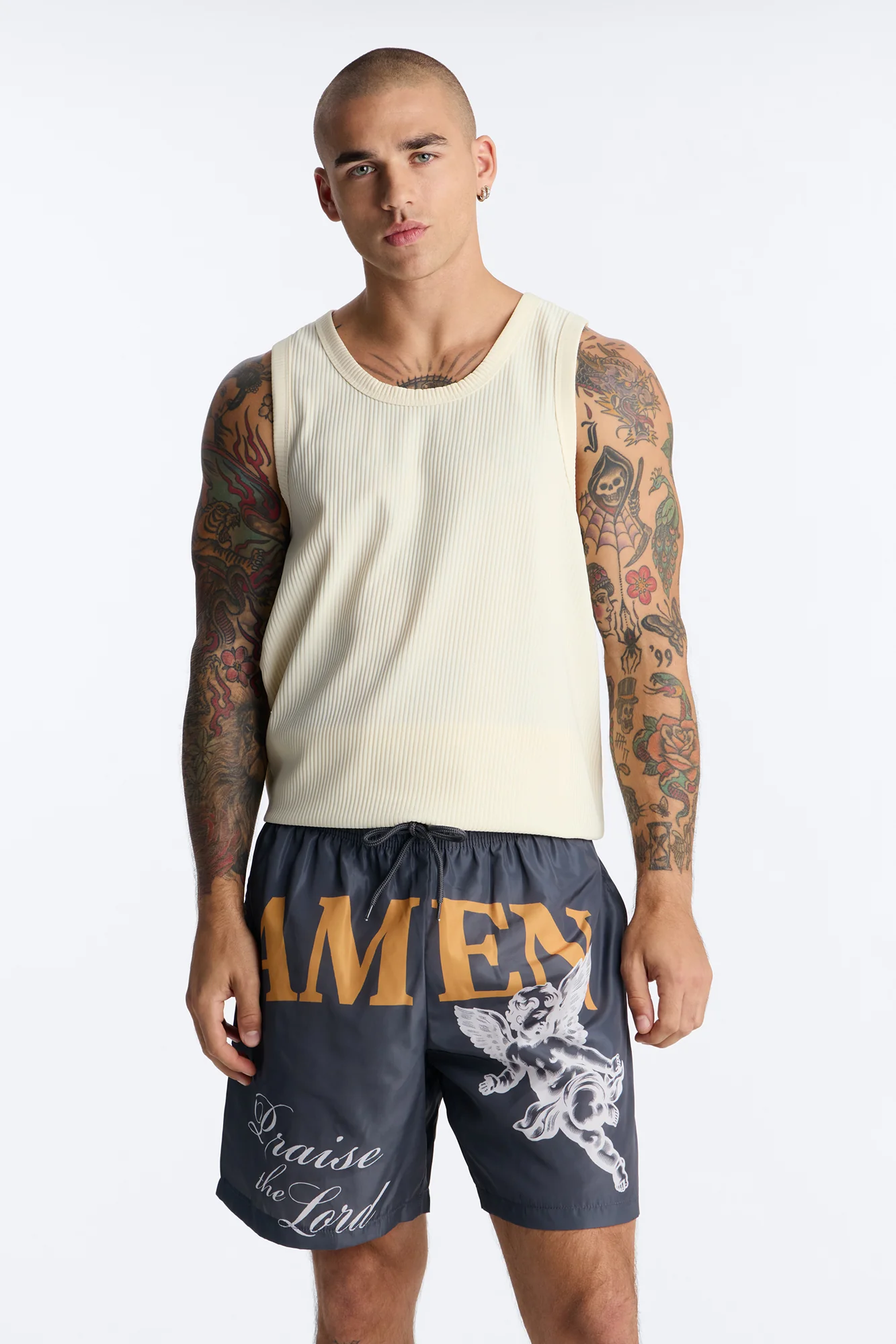 Amen Drift Swim Trunk 7″ - Grey - Image 3