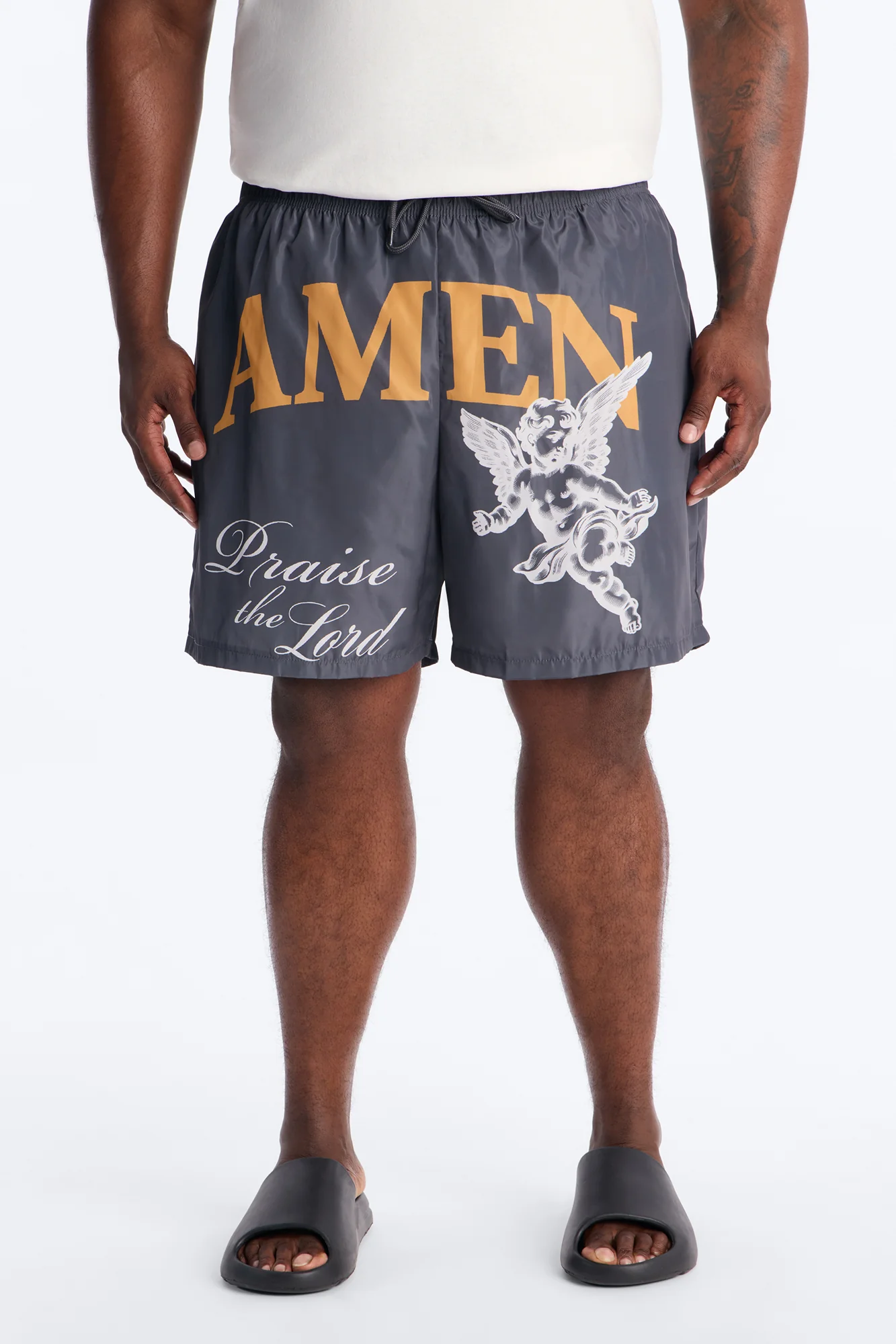 Amen Drift Swim Trunk 7″ - Grey - Image 5