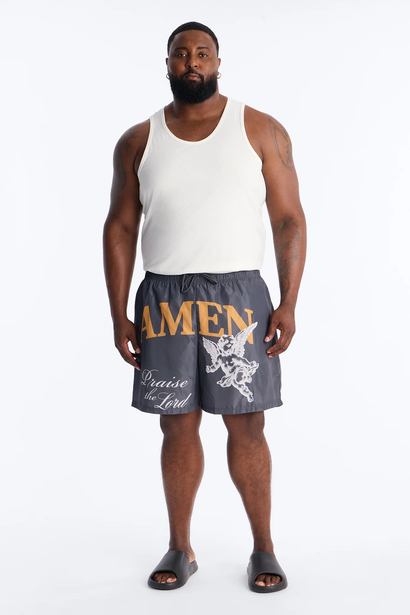Amen Drift Swim Trunk 7″ - Grey - Image 6
