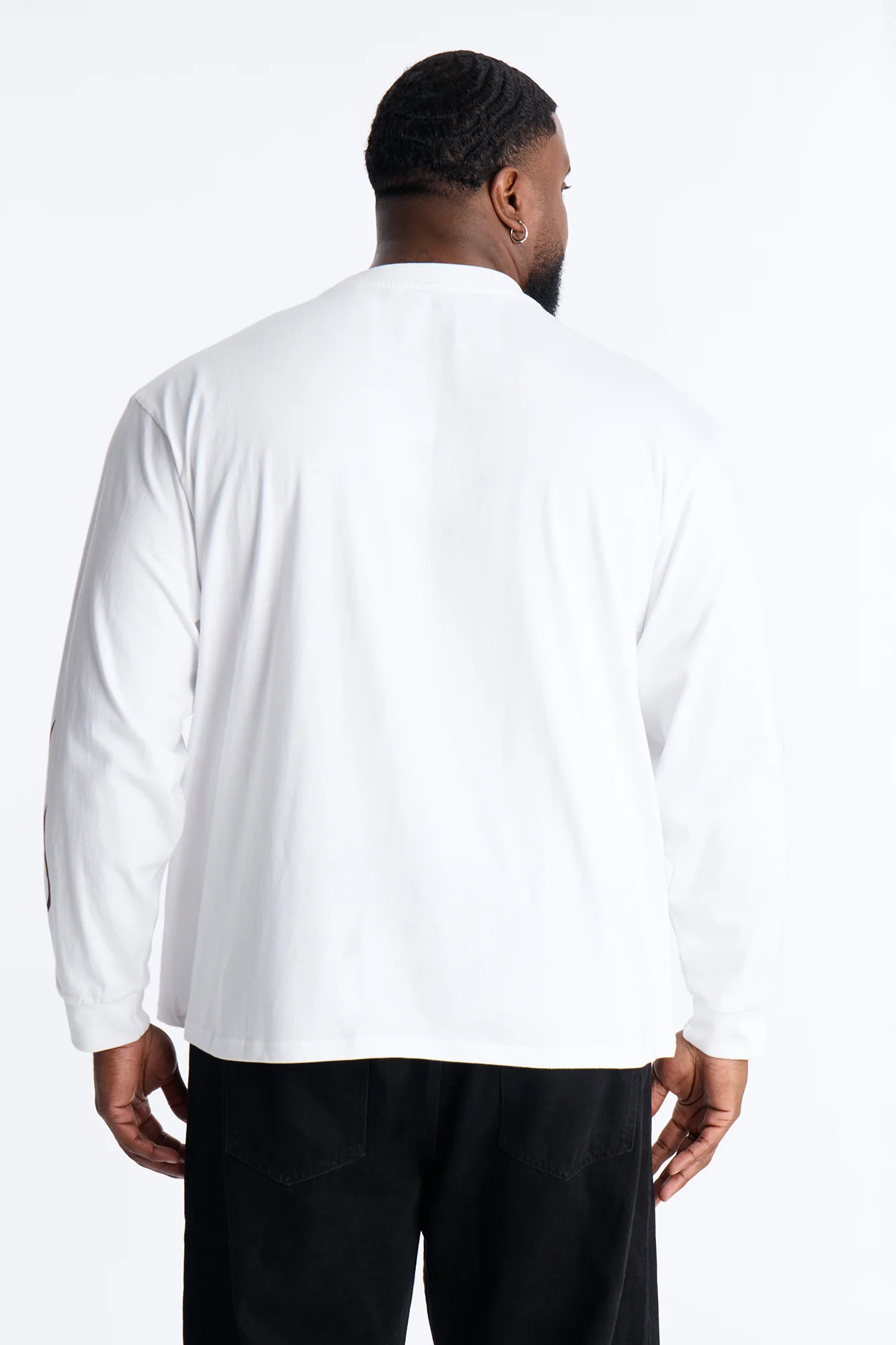 American Custom Motorcycle Oversized Long Sleeve Tee - White - Image 8