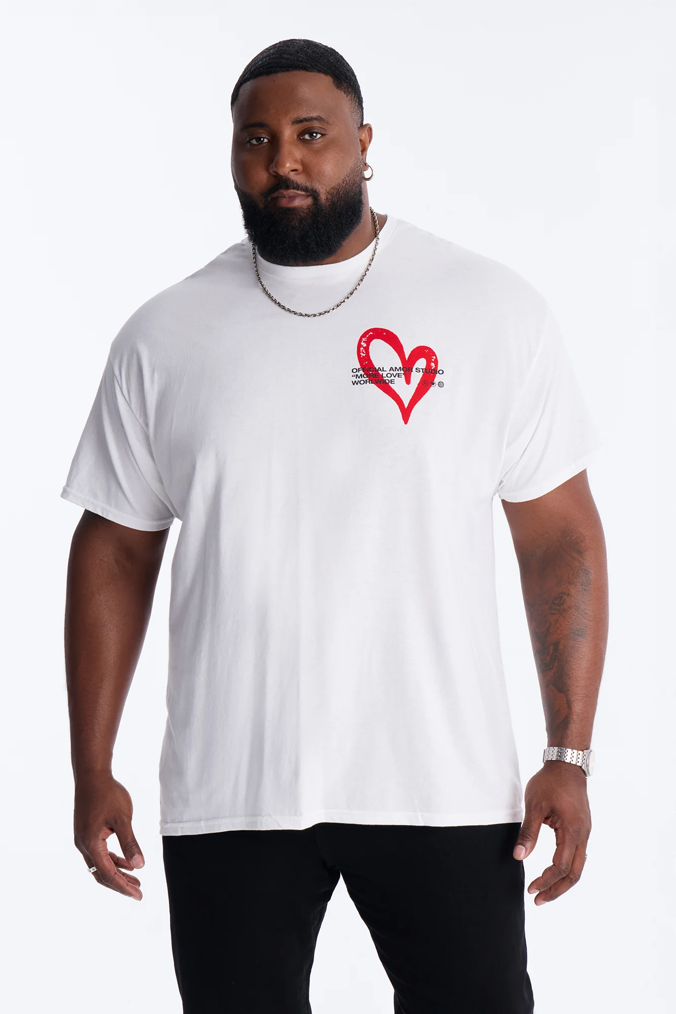 Amor Studio Short Sleeve Tee - White - Image 6