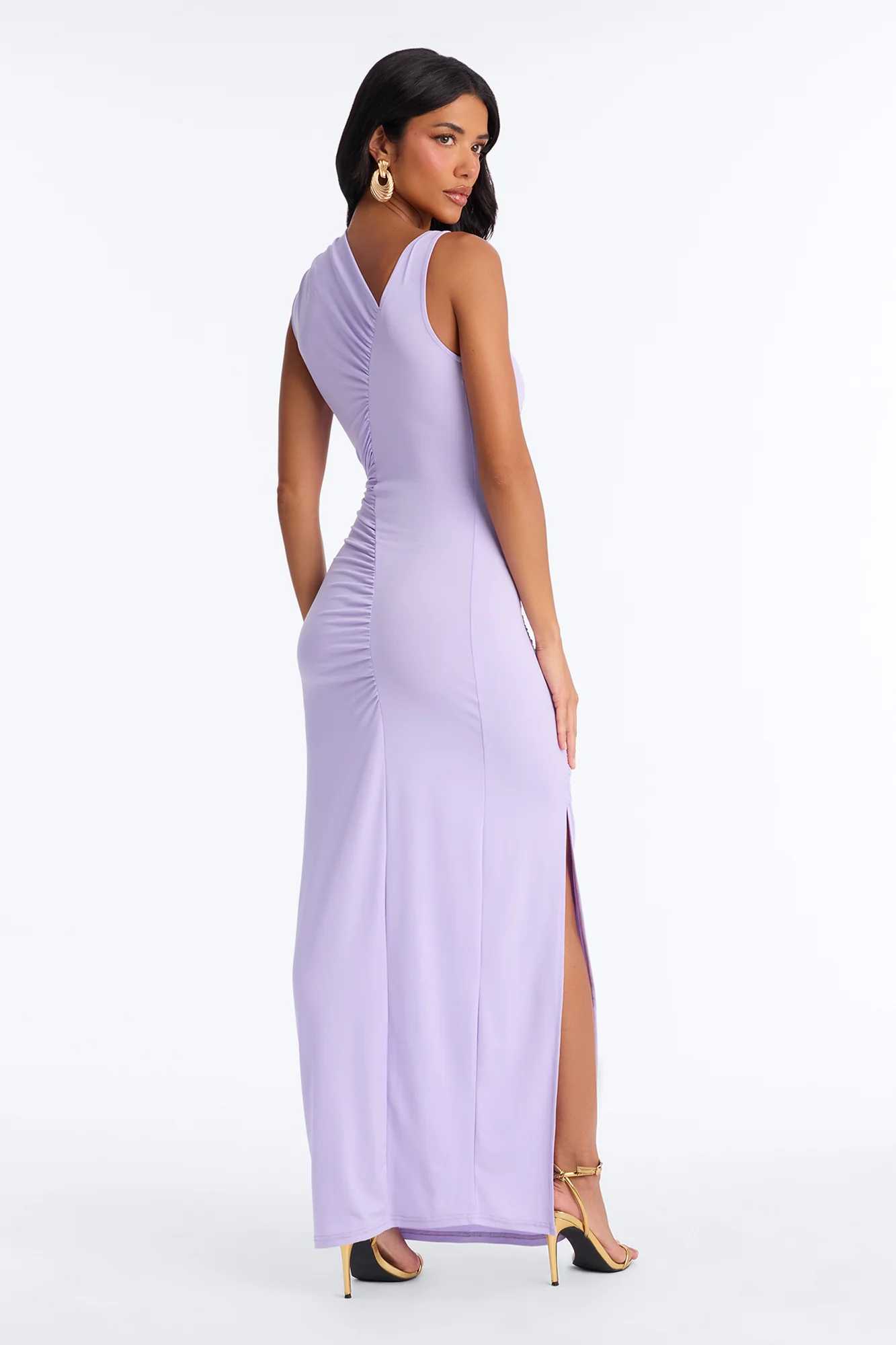 Analise Asymmetrical Maxi Dress - Lavender - Image 4