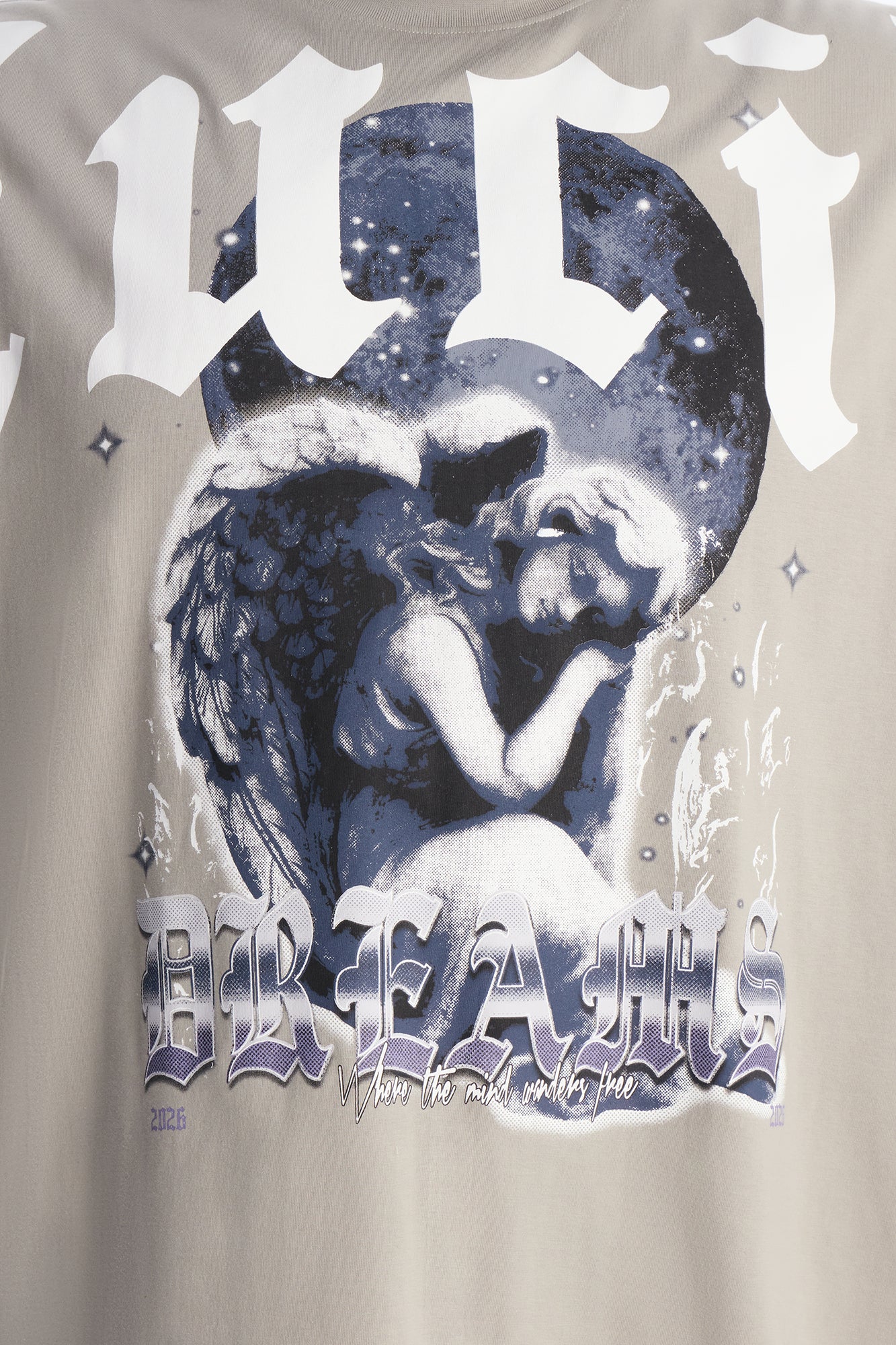 Angelic Lucid Dreams Oversized Short Sleeve Tee - Grey - Image 6