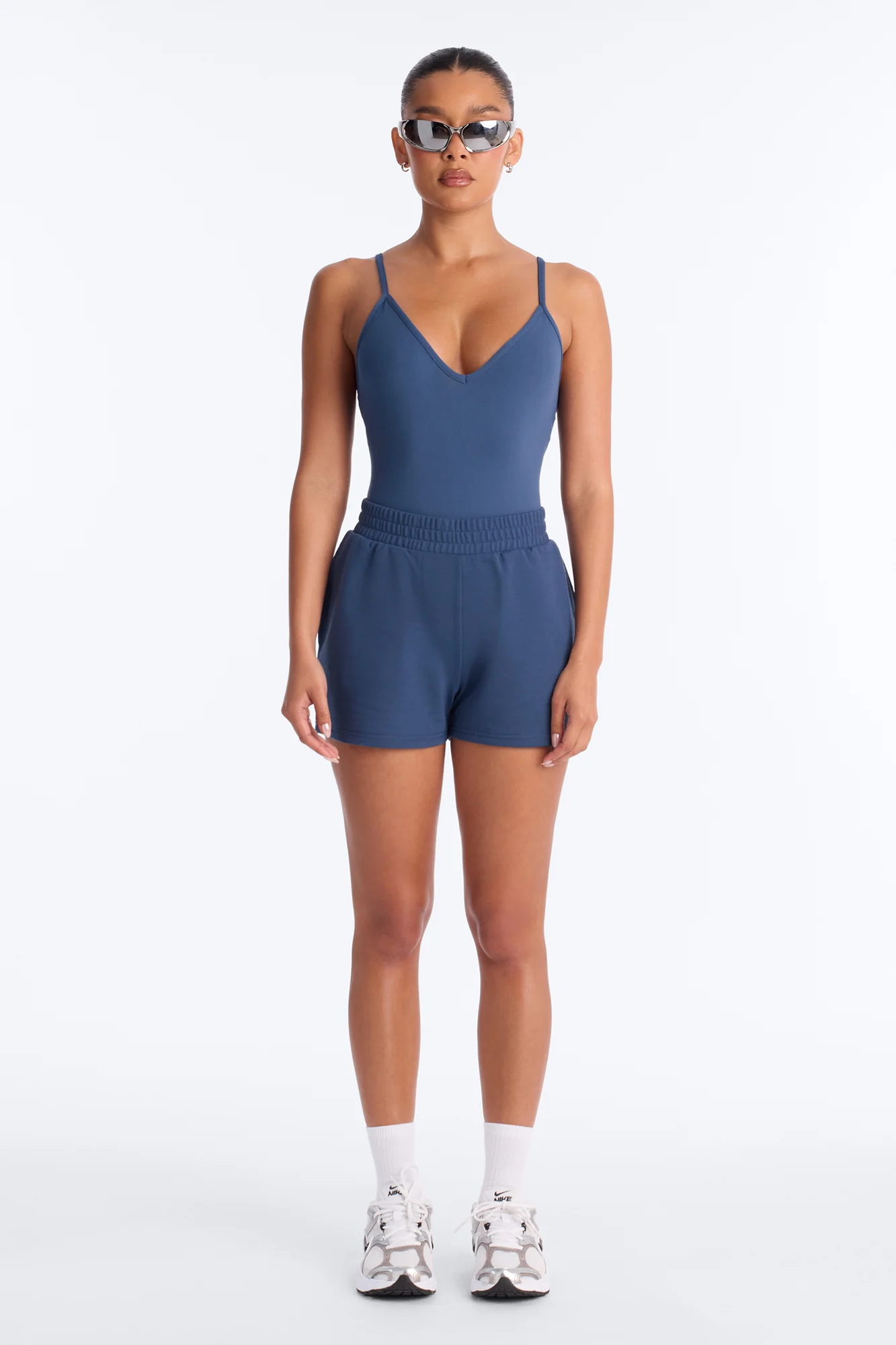 Anna Bodysuit And Short Set - Dark Denim - Image 2