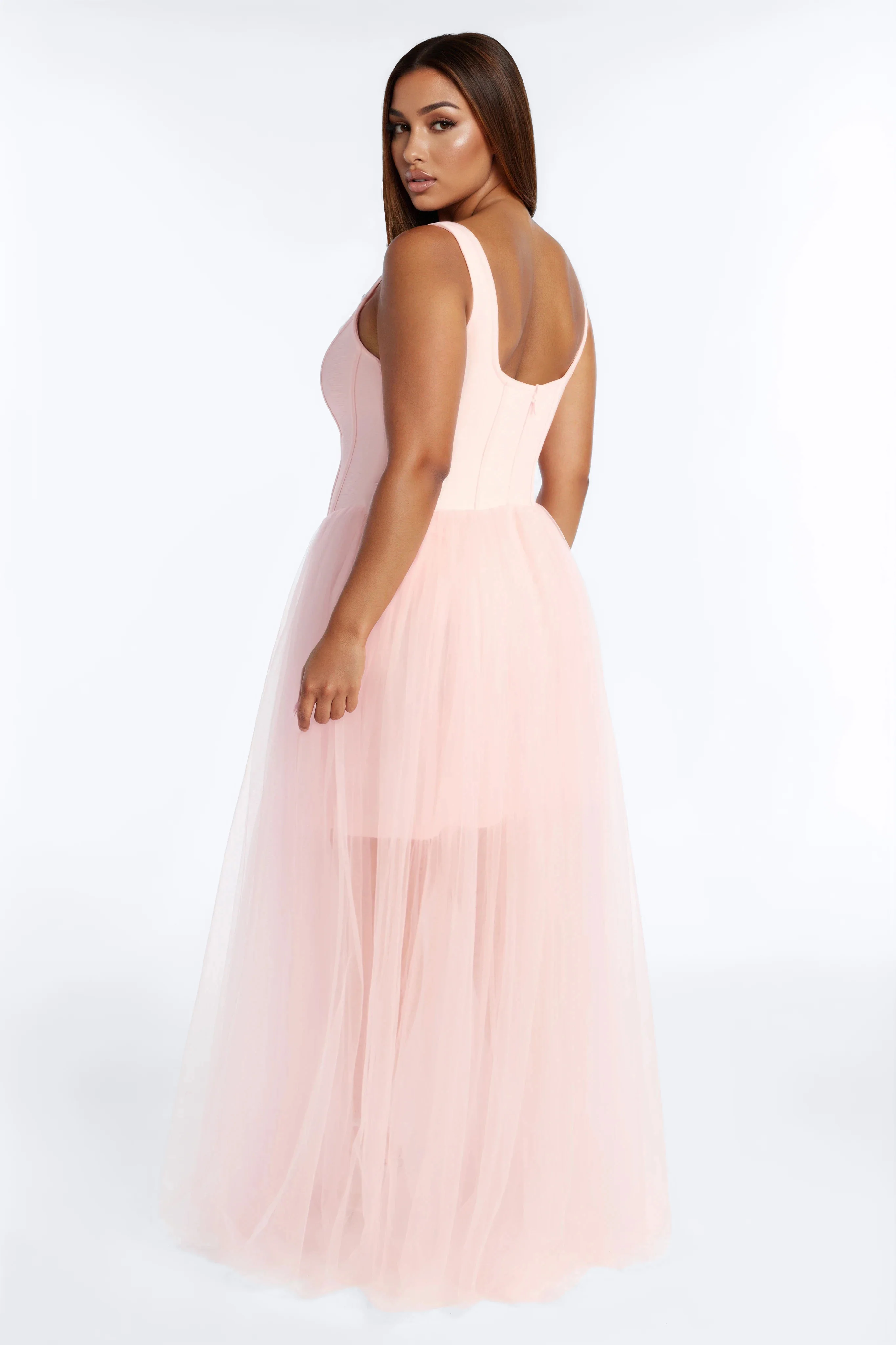 Annelise Tulle Maxi Dress - Blush - Image 6